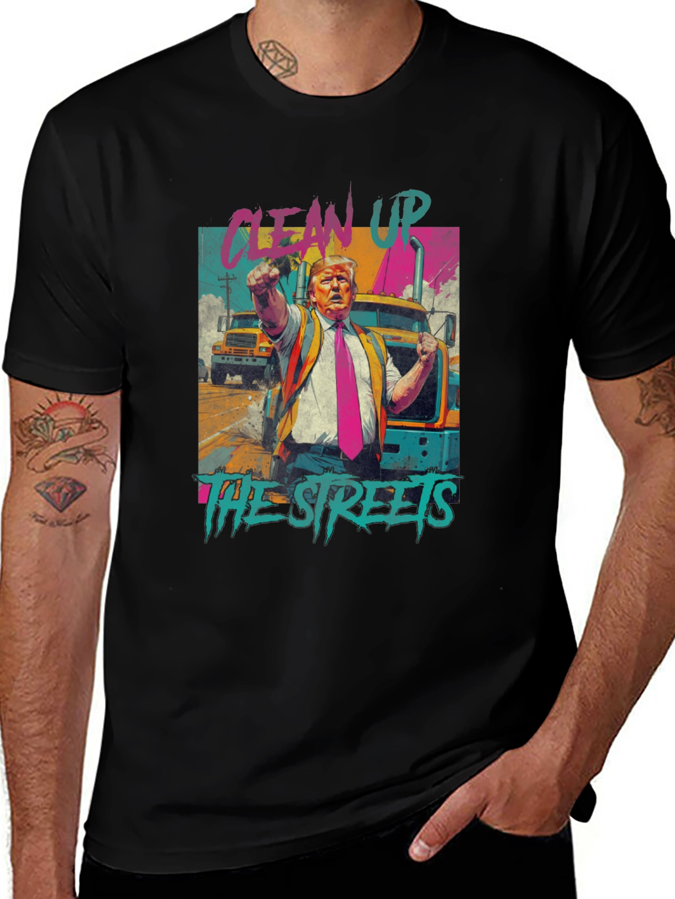 Clean Up The Streets Graphic T-Shirt