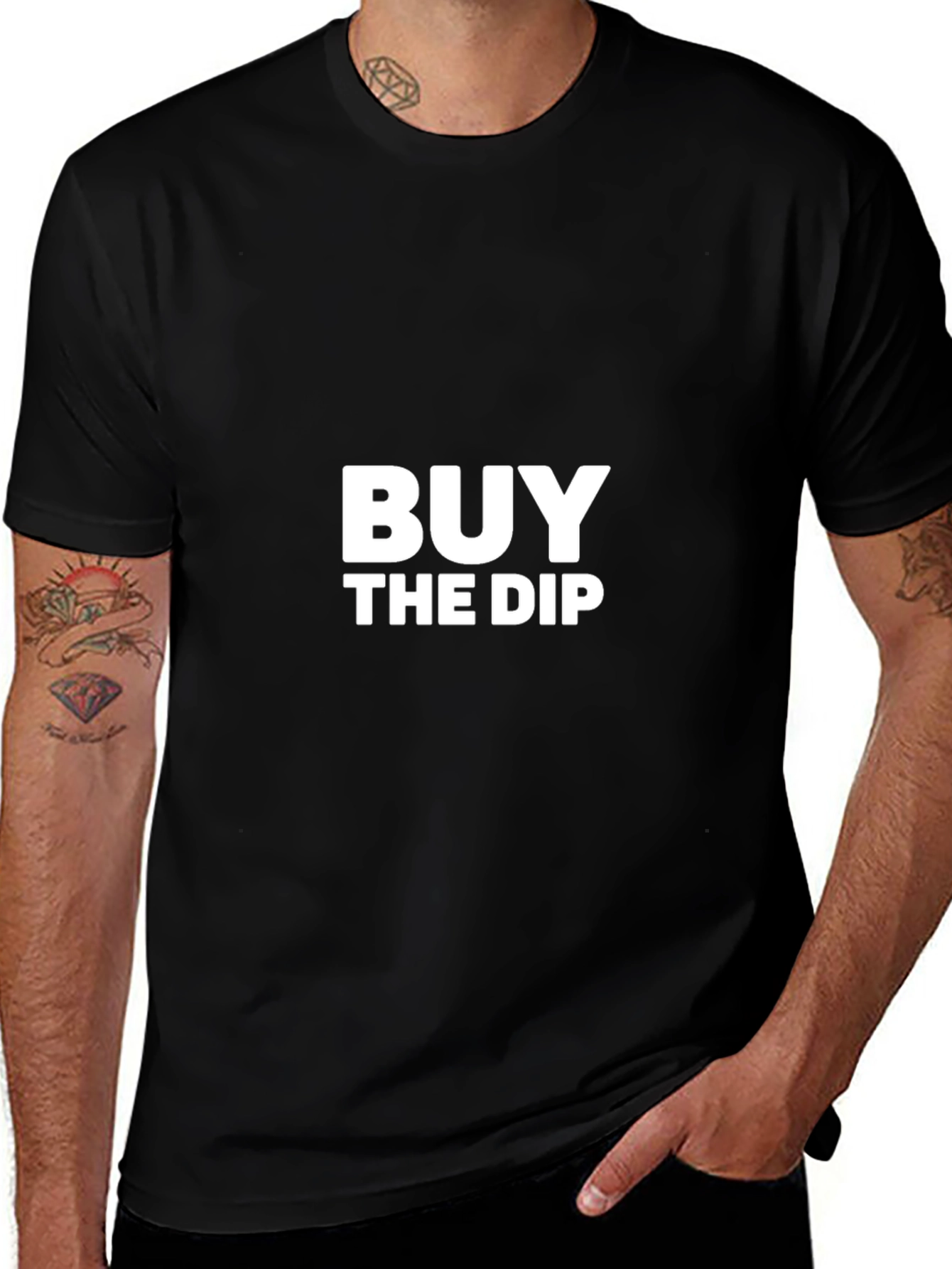 Buy The Dip Black Graphic Tee