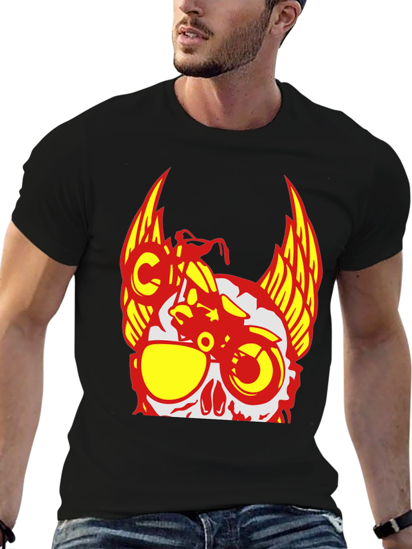 Skull Rider T-Shirt - Edgy Graphic Tee