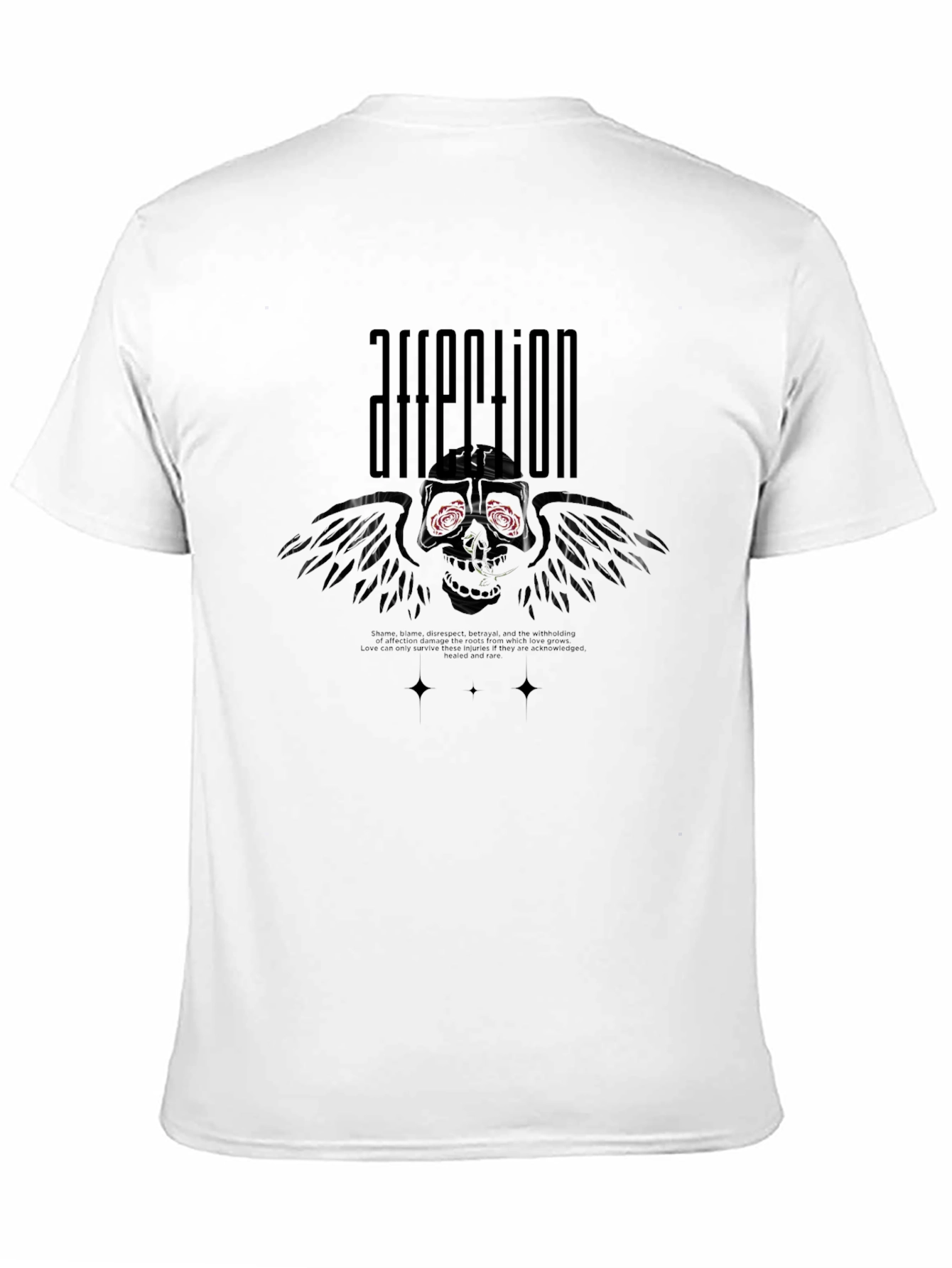 Affection Skull Winged Graphic T-Shirt