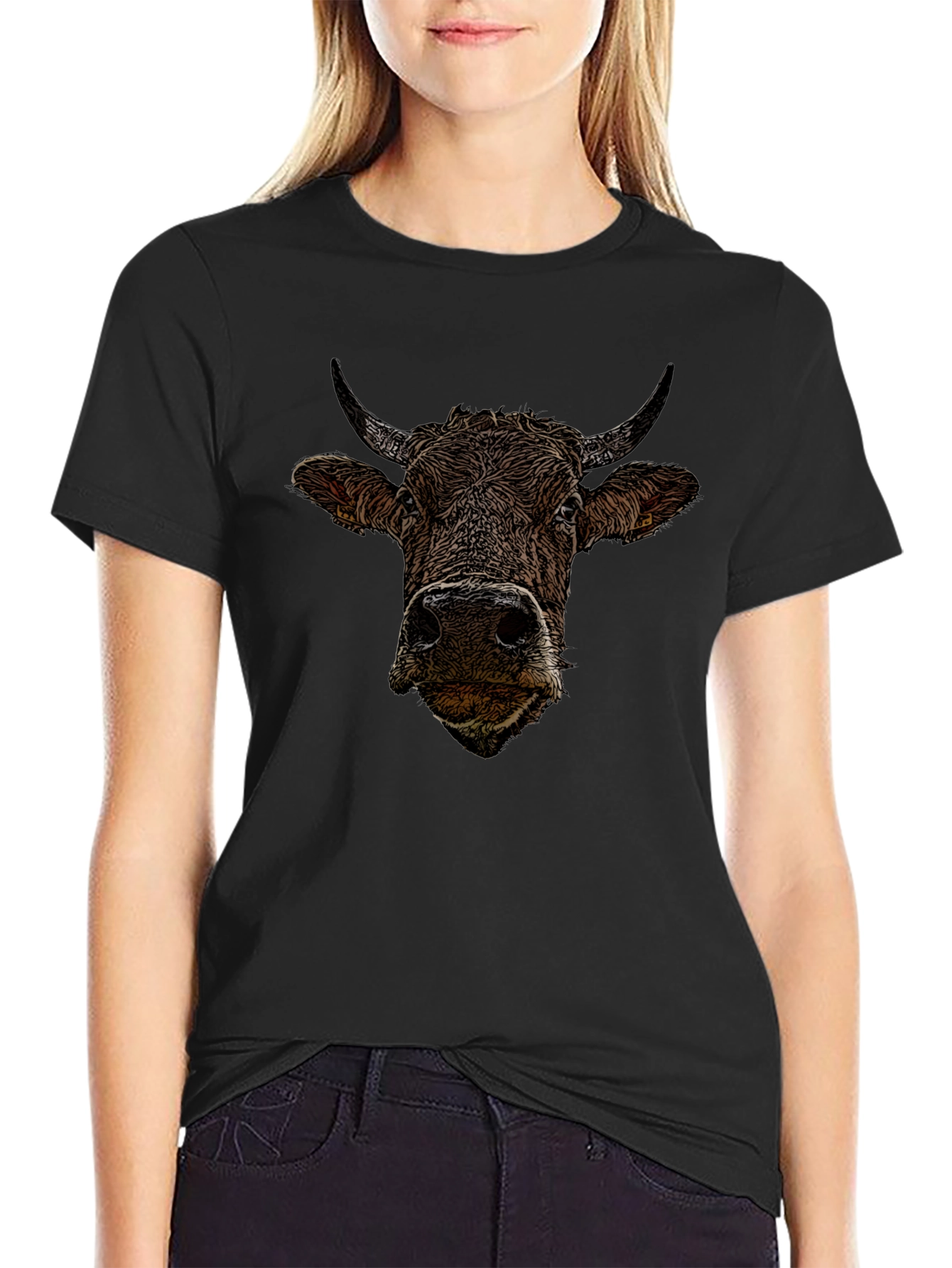 Bull Graphic Black T-Shirt