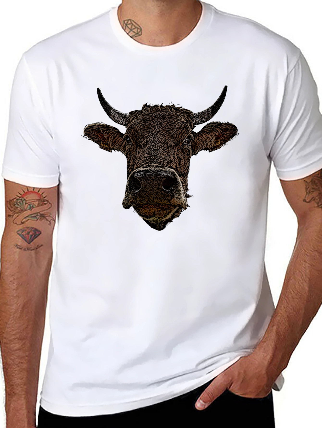 Bull Graphic Black T-Shirt