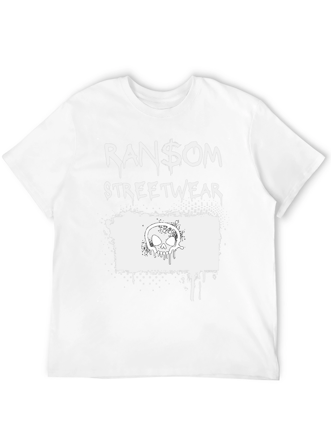 Ransom Streetwear T-Shirt with Skull Graphic - Black