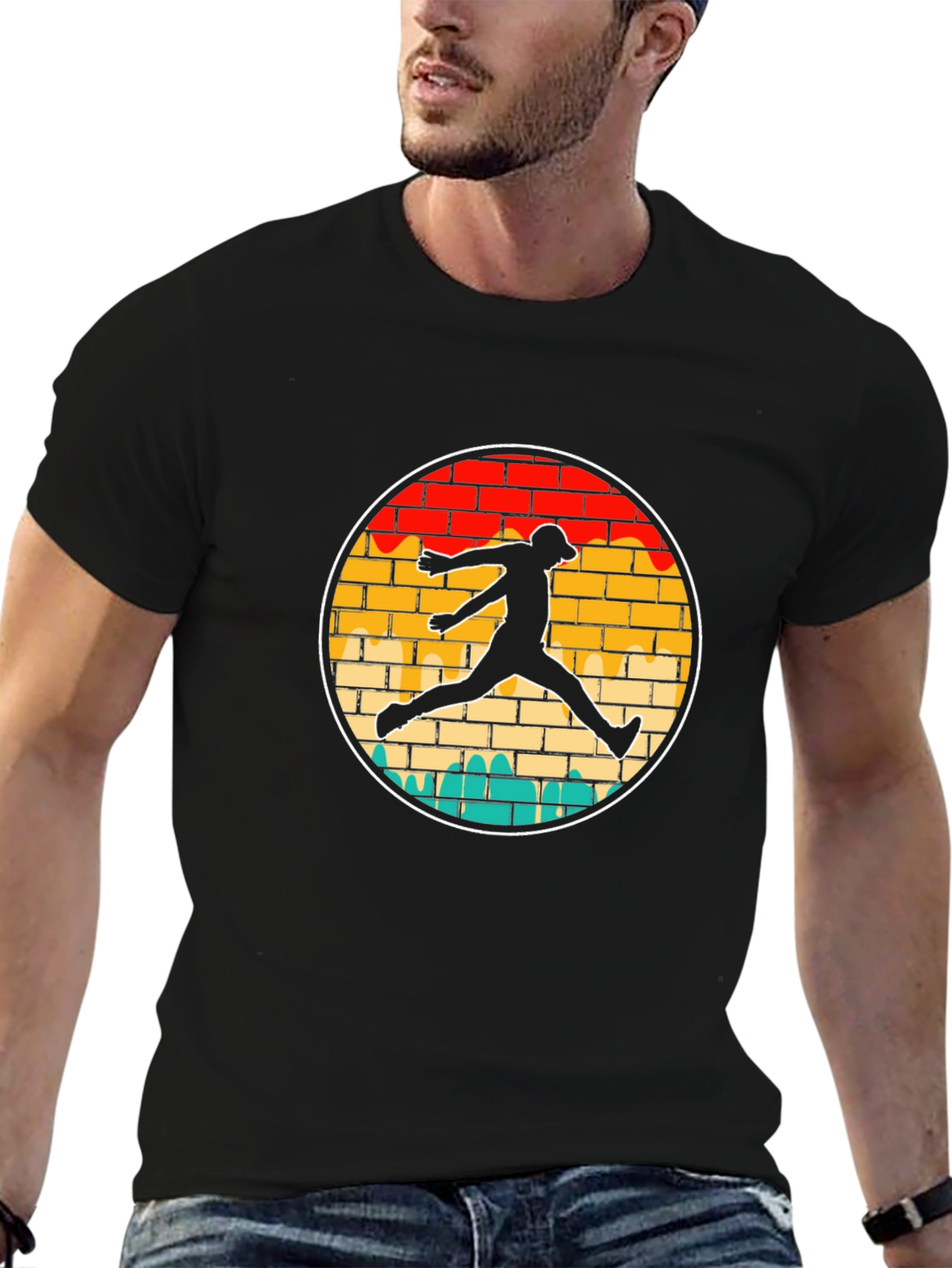 Retro Brick Wall Jumper T-Shirt