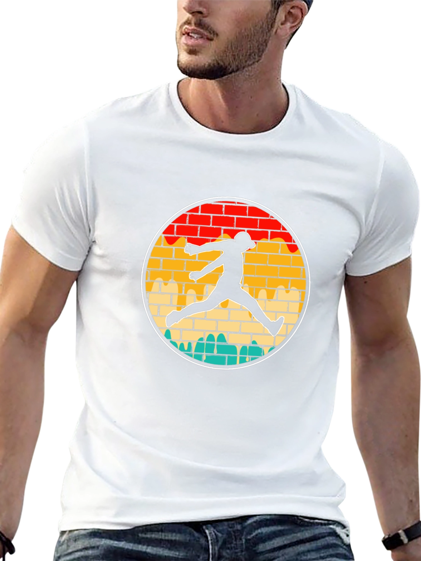 Retro Brick Wall Jumper T-Shirt