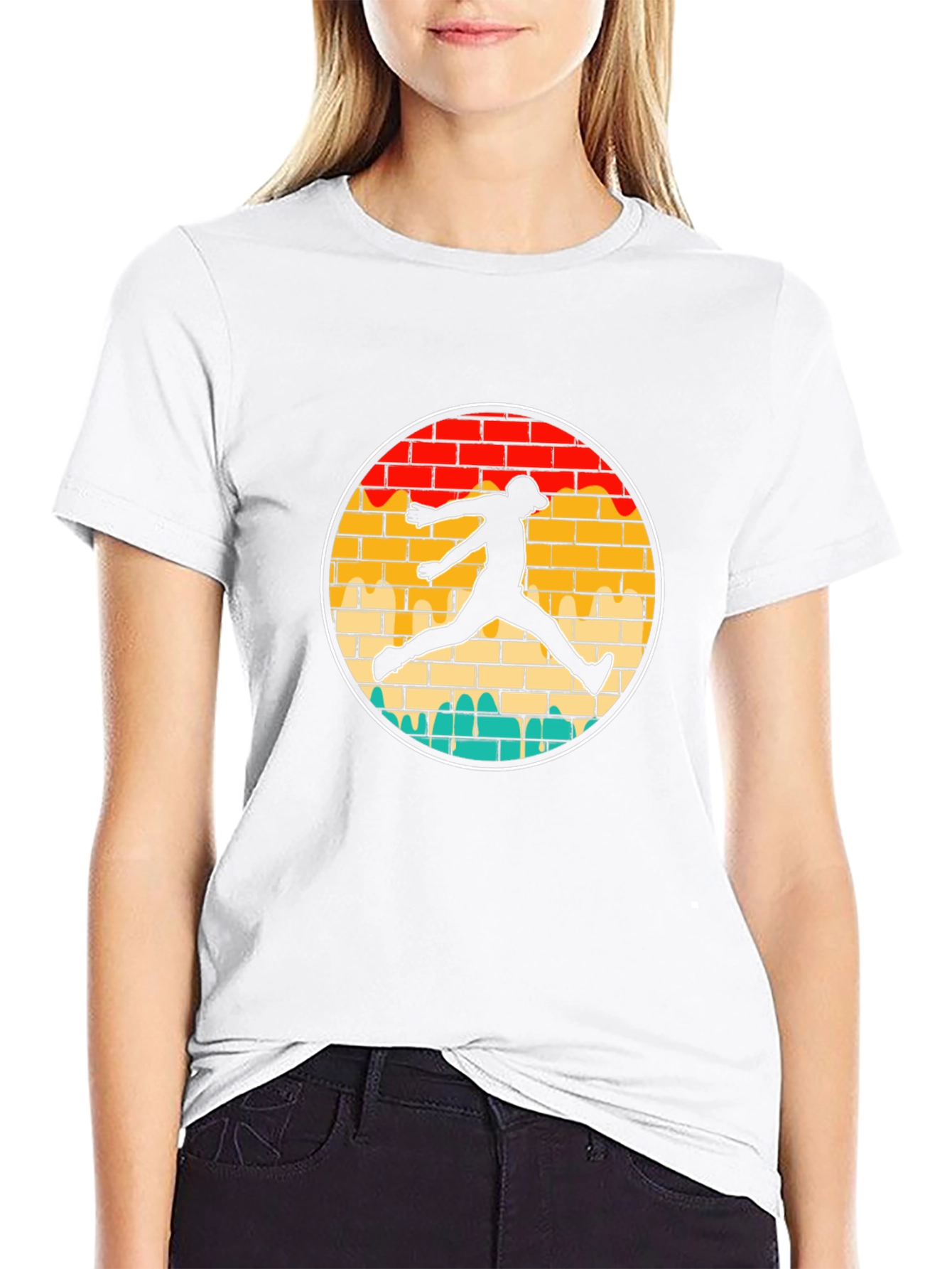 Retro Brick Wall Jumper T-Shirt
