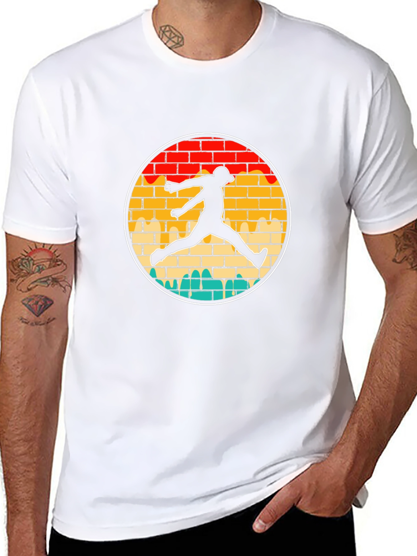 Retro Brick Wall Jumper T-Shirt
