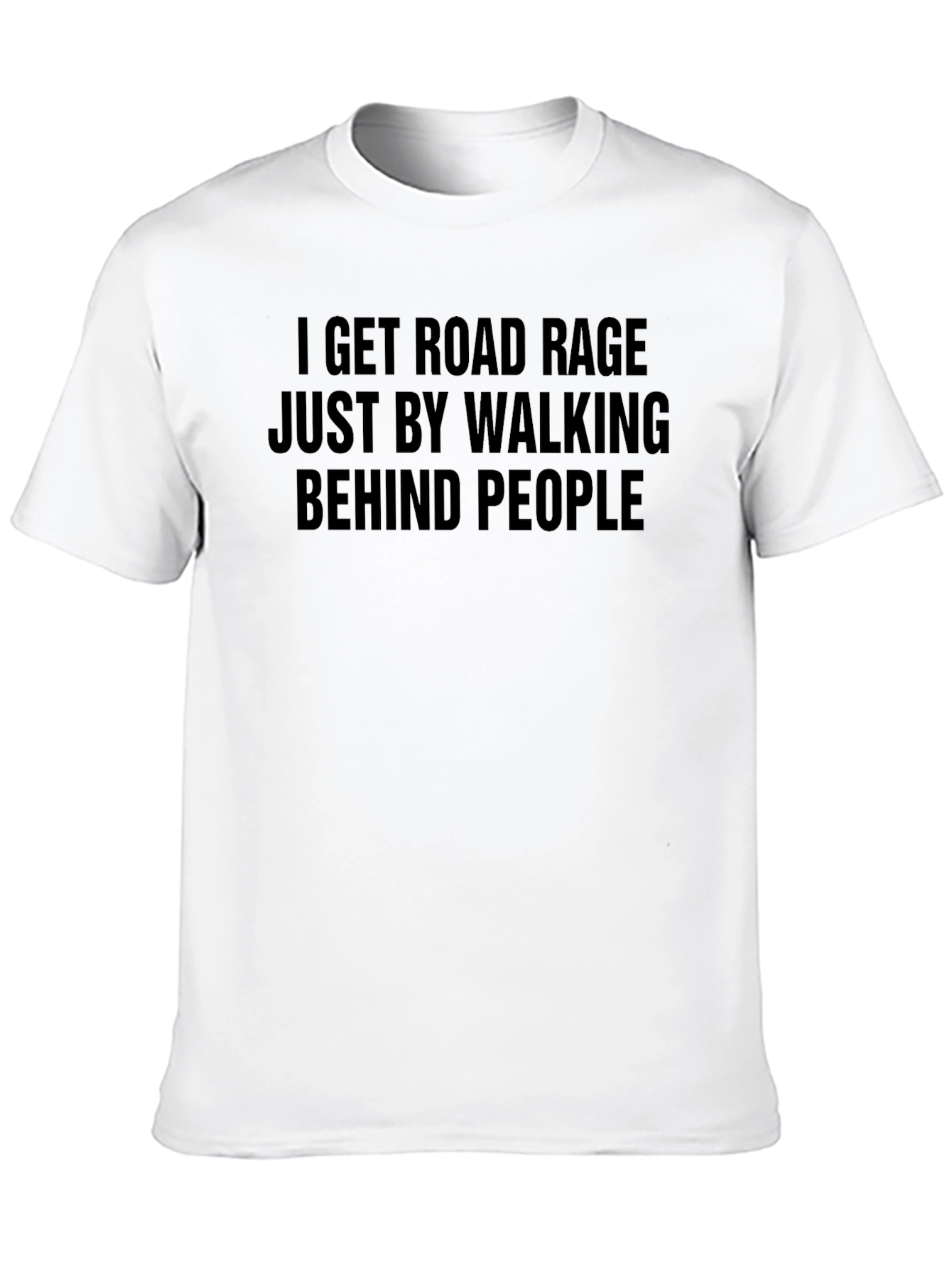 Road Rage Walking Graphic Tee - Sarcastic Black T-Shirt