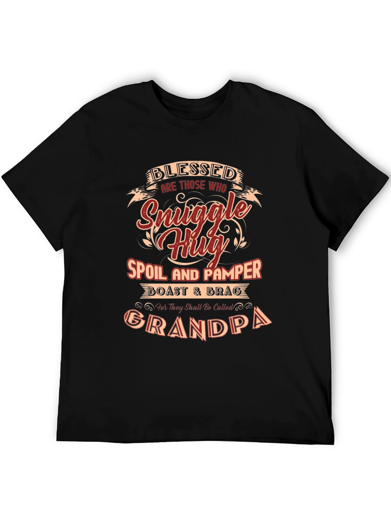 Blessed Grandpa T-Shirt - Snuggle Hug Design