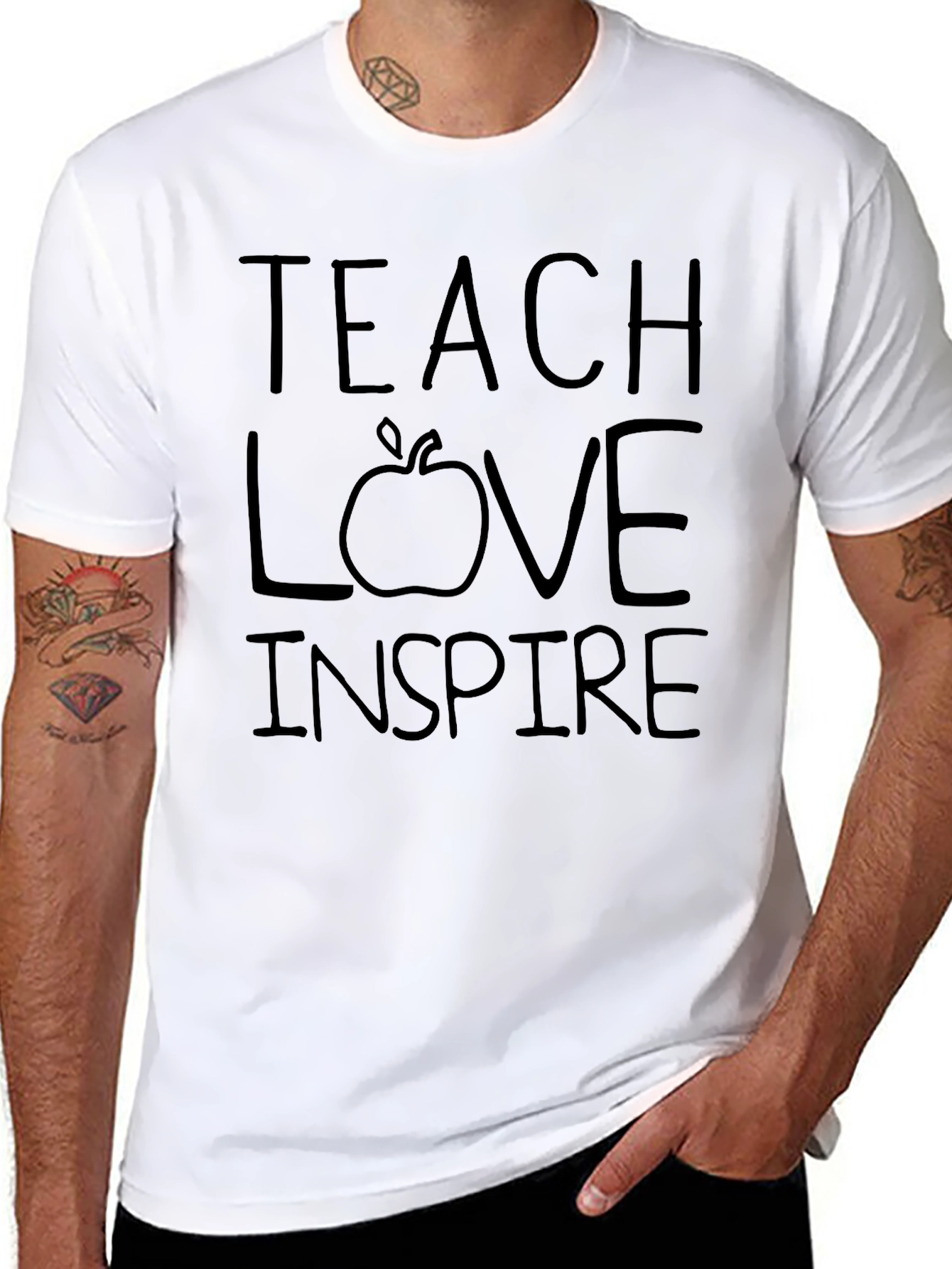 Teach Love Inspire Graphic Tee - Teacher Appreciation Shirt