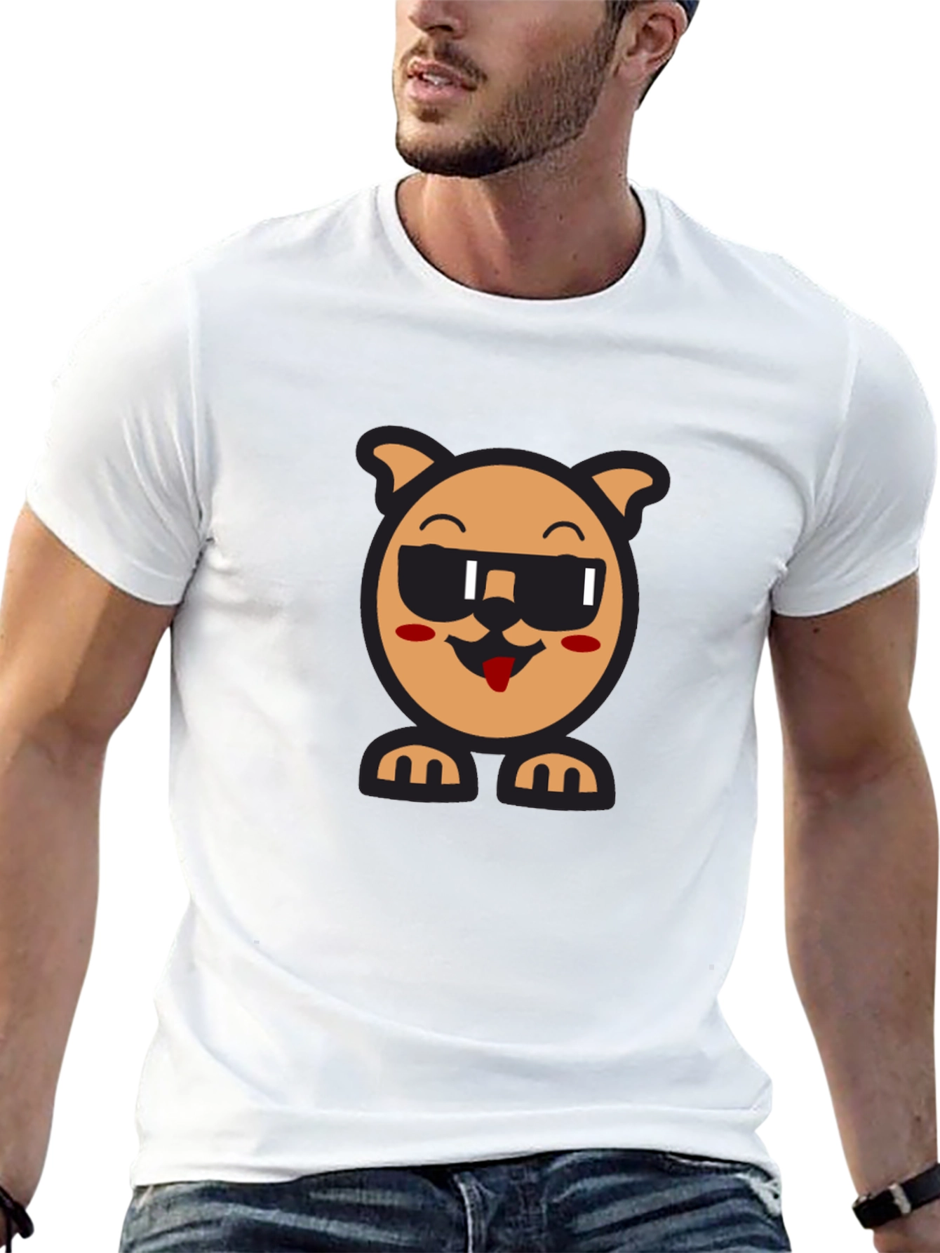 Cool Dog Graphic Tee - Black Unisex Shirt