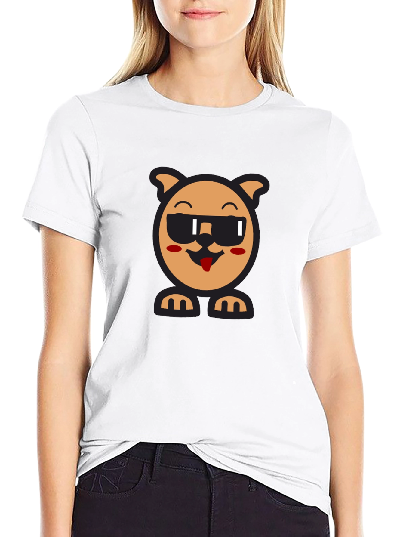 Cool Dog Graphic Tee - Black Unisex Shirt