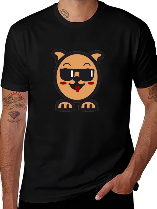 Cool Dog Graphic Tee - Black Unisex Shirt