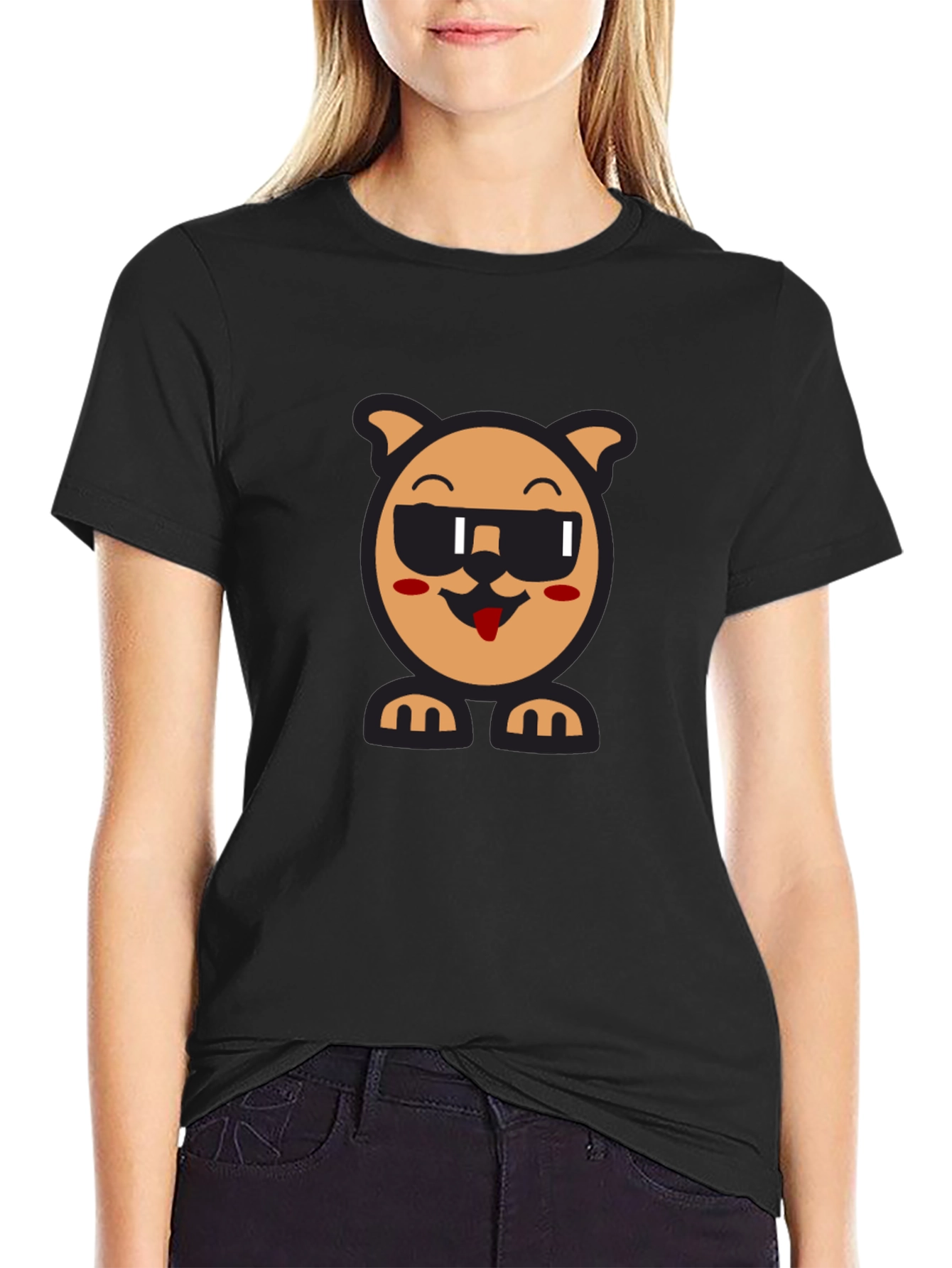 Cool Dog Graphic Tee - Black Unisex Shirt