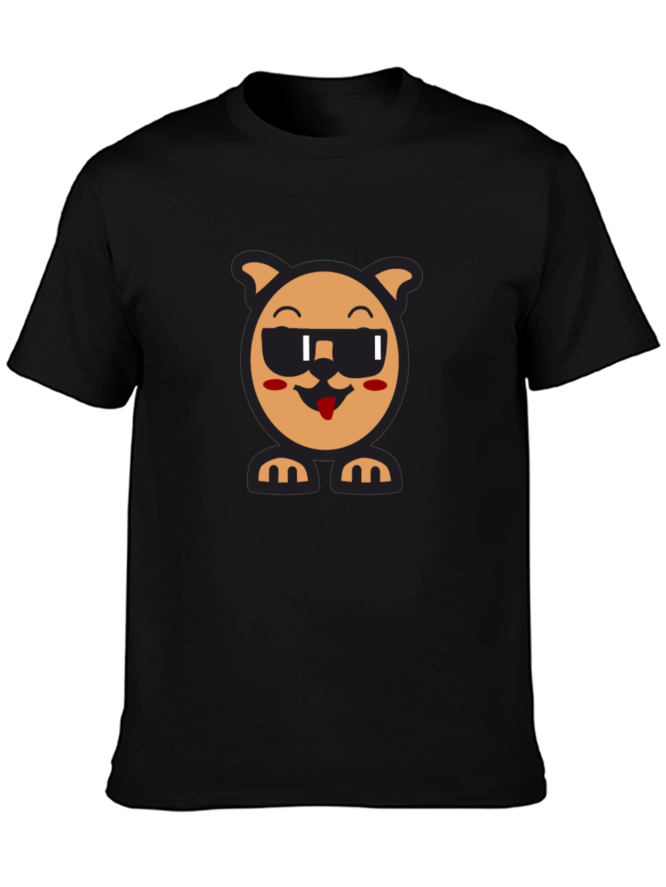 Cool Dog Graphic Tee - Black Unisex Shirt