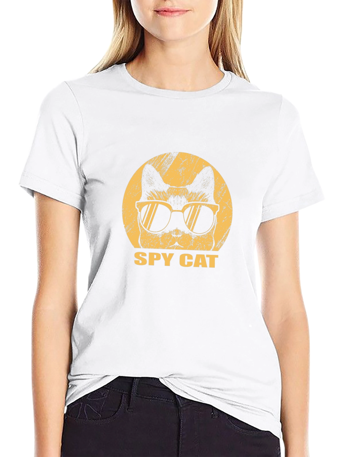 Spy Cat Graphic Tee - Cool Cat Shirt