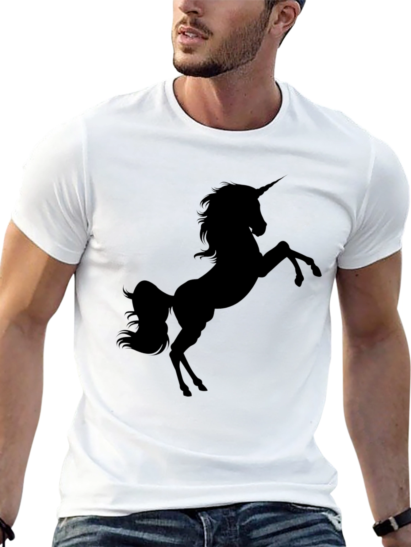 Black Unicorn Graphic Tee - Mens