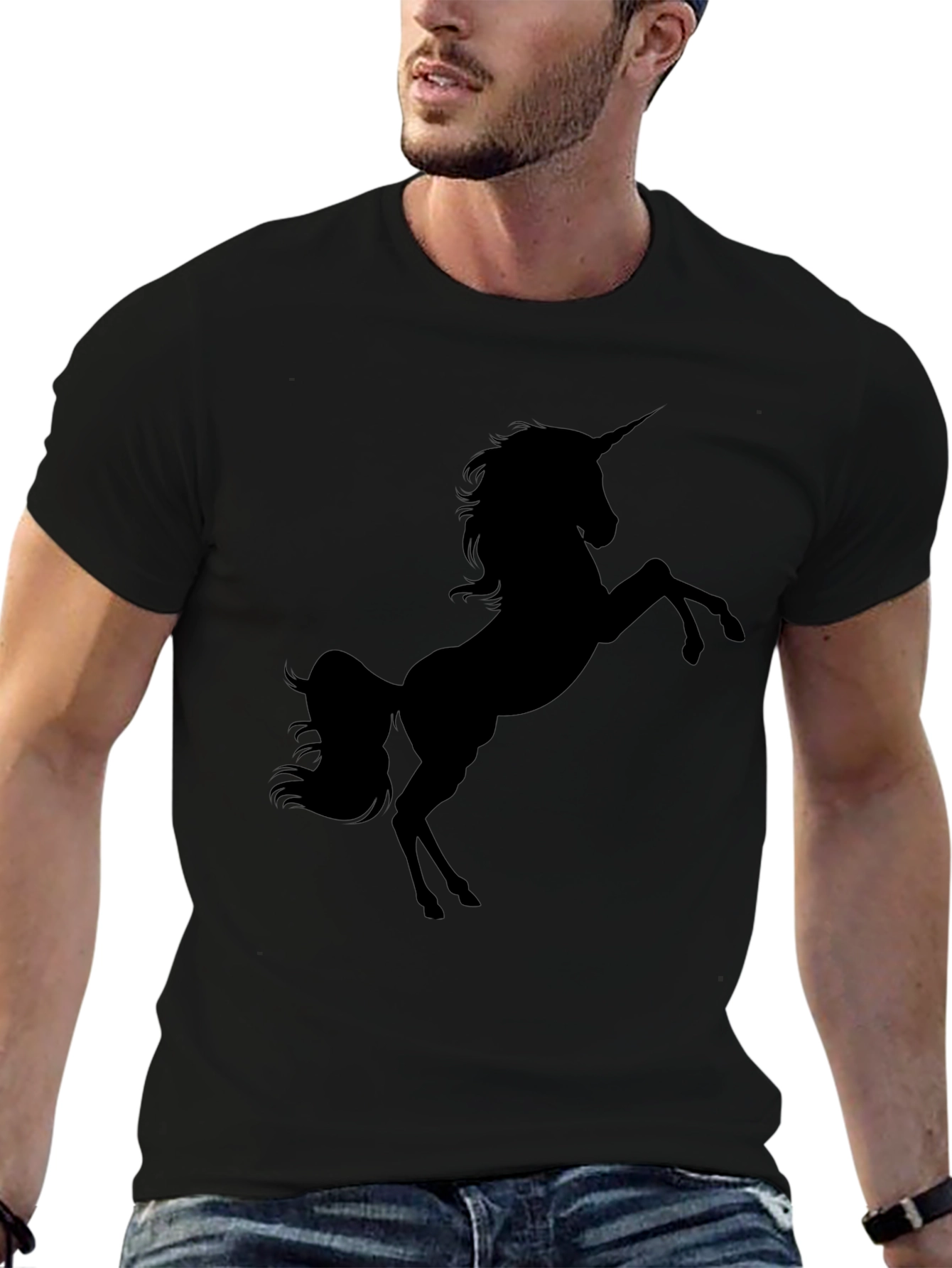 Black Unicorn Graphic Tee - Mens