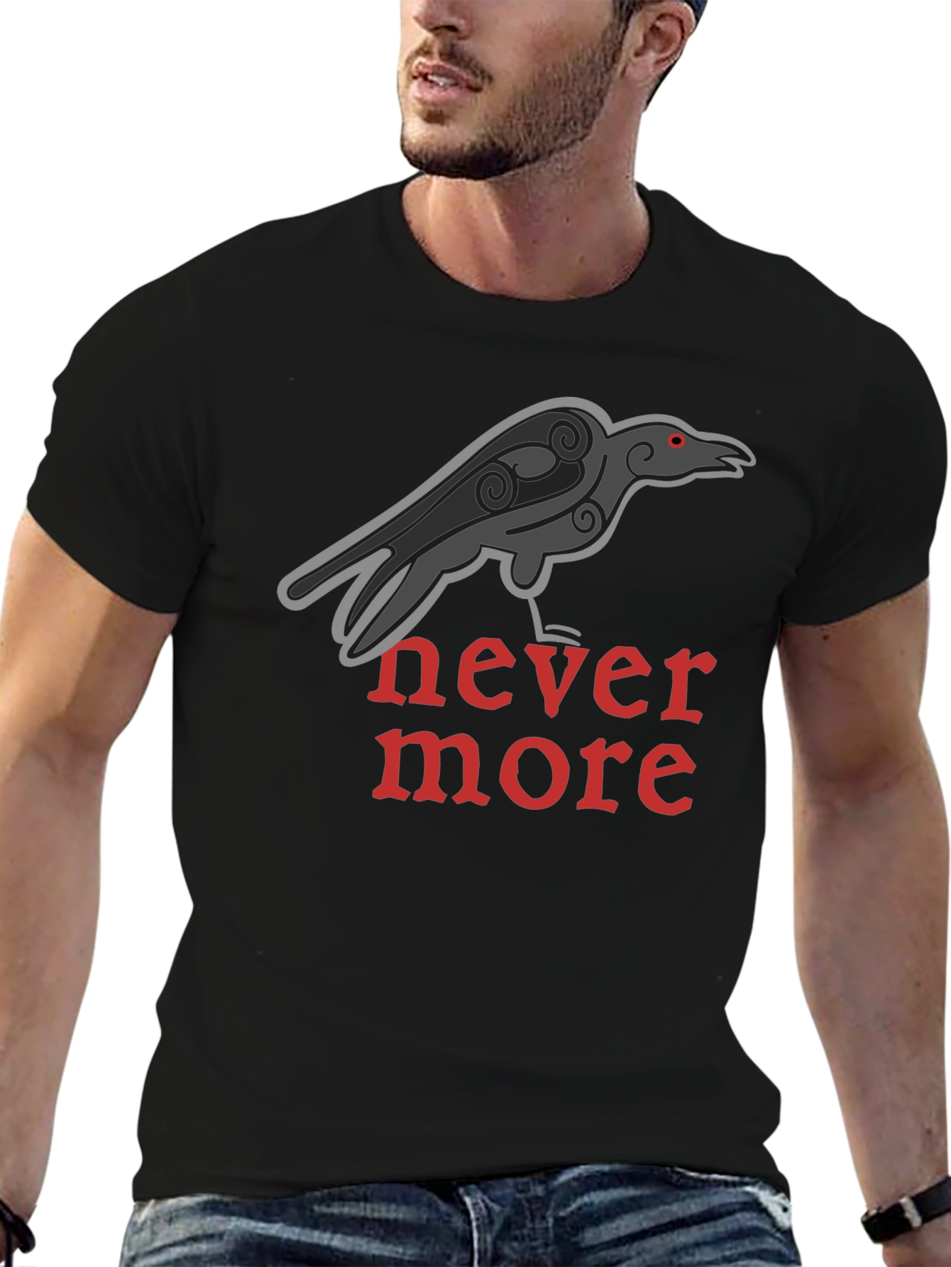 Raven Nevermore T-Shirt - Classic Gothic Design