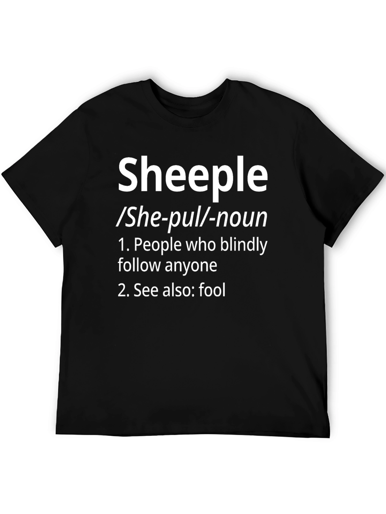 Sheeple Definition T-Shirt Funny Novelty Tee