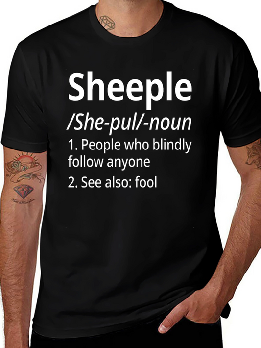 Sheeple Definition T-Shirt Funny Novelty Tee