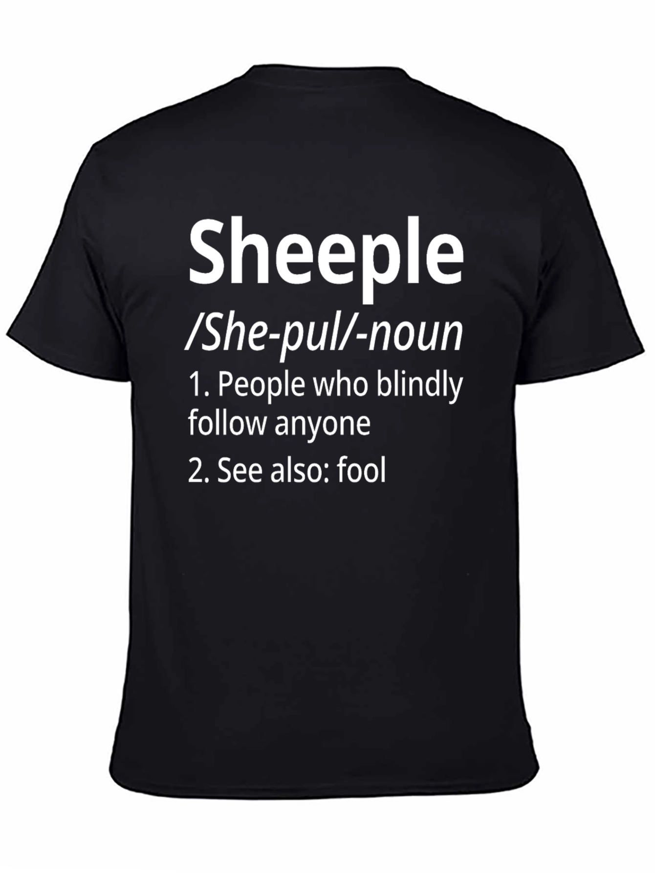 Sheeple Definition T-Shirt Funny Novelty Tee
