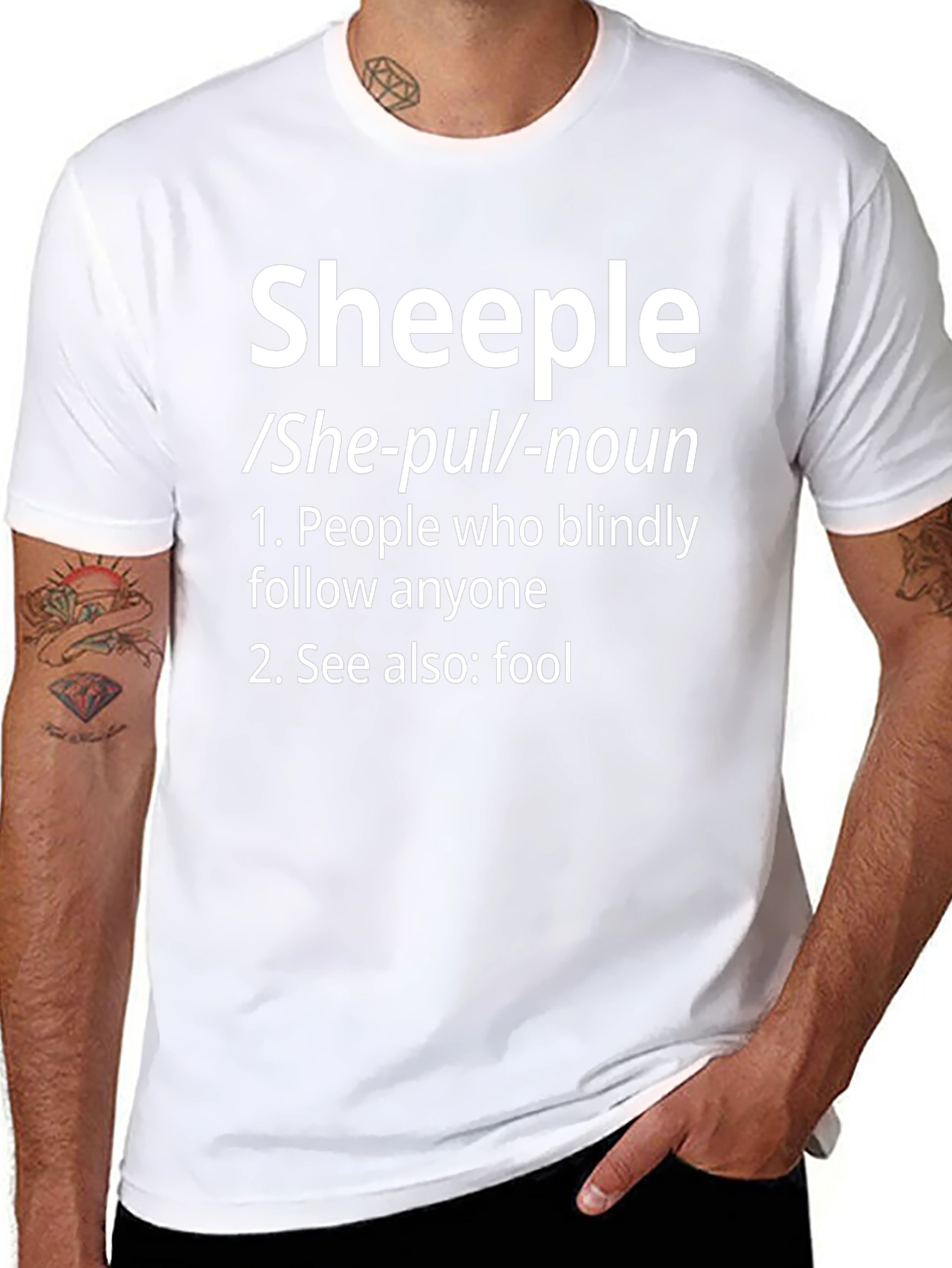 Sheeple Definition T-Shirt Funny Novelty Tee