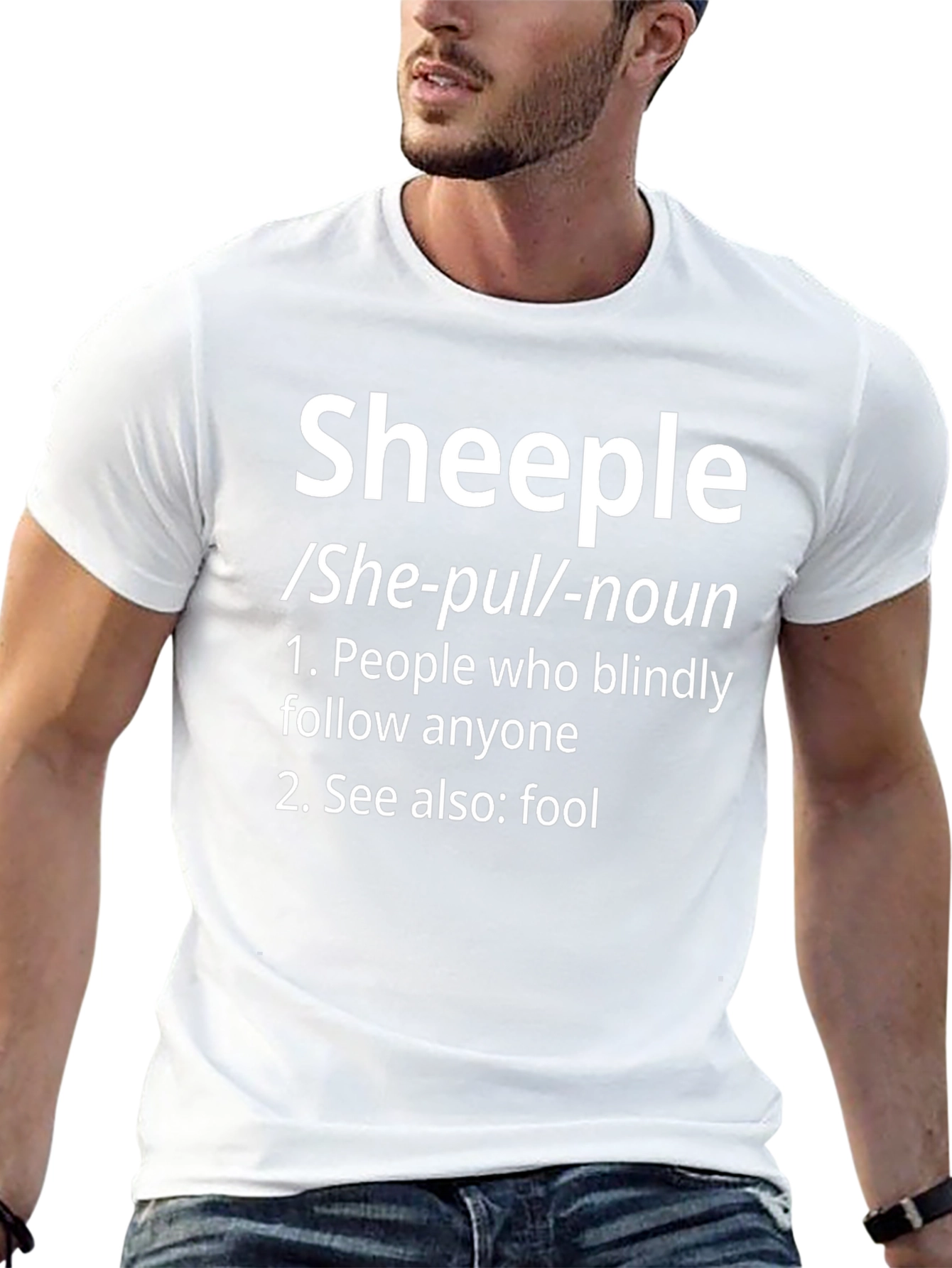 Sheeple Definition T-Shirt Funny Novelty Tee
