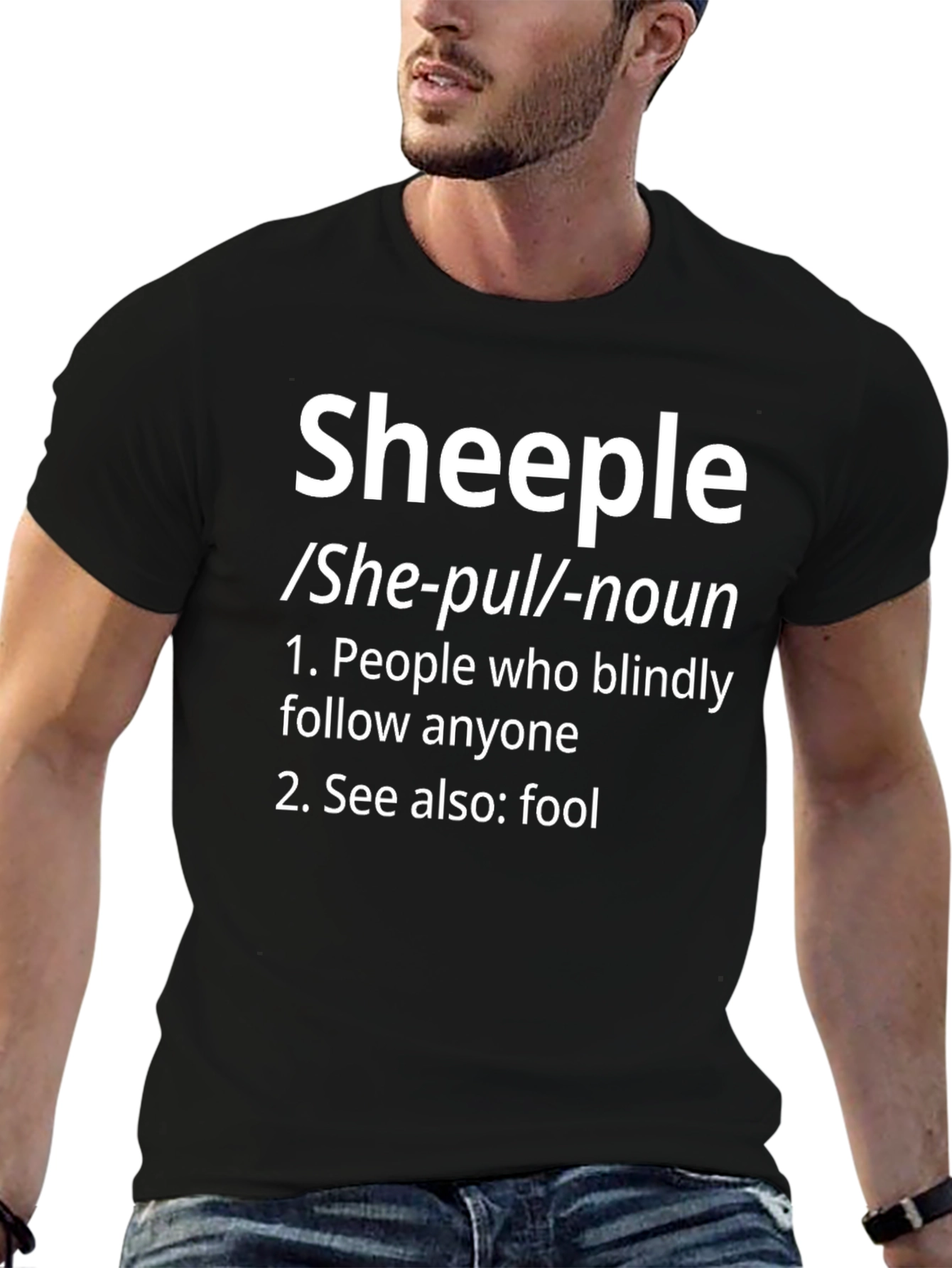 Sheeple Definition T-Shirt Funny Novelty Tee
