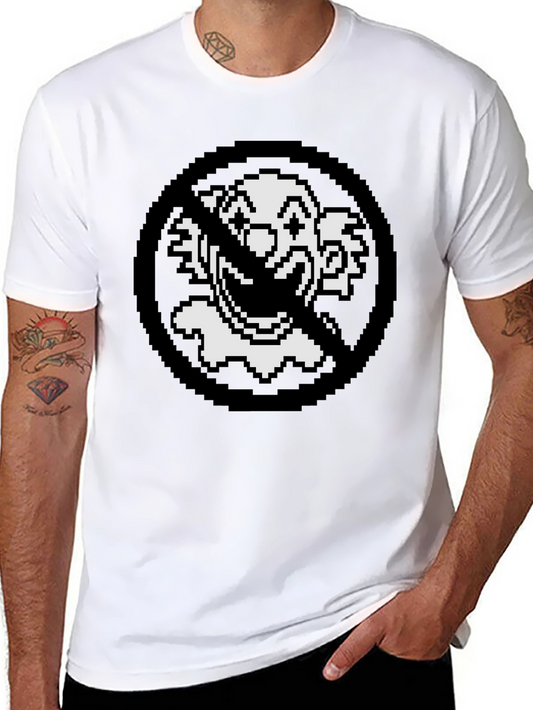 Anti-Clown Pixel Art Black T-Shirt