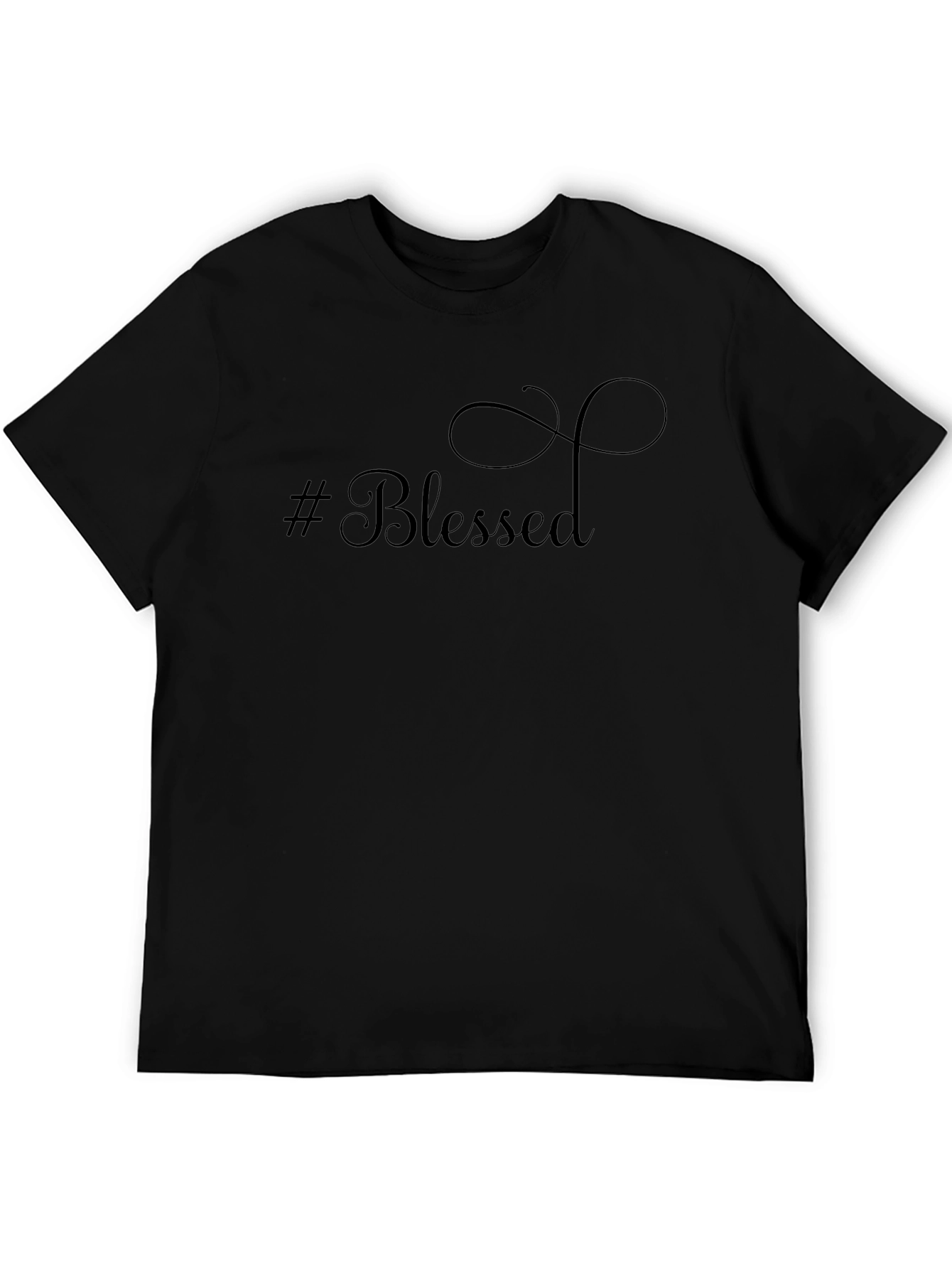 #Blessed Graphic Print T-Shirt - Casual Style