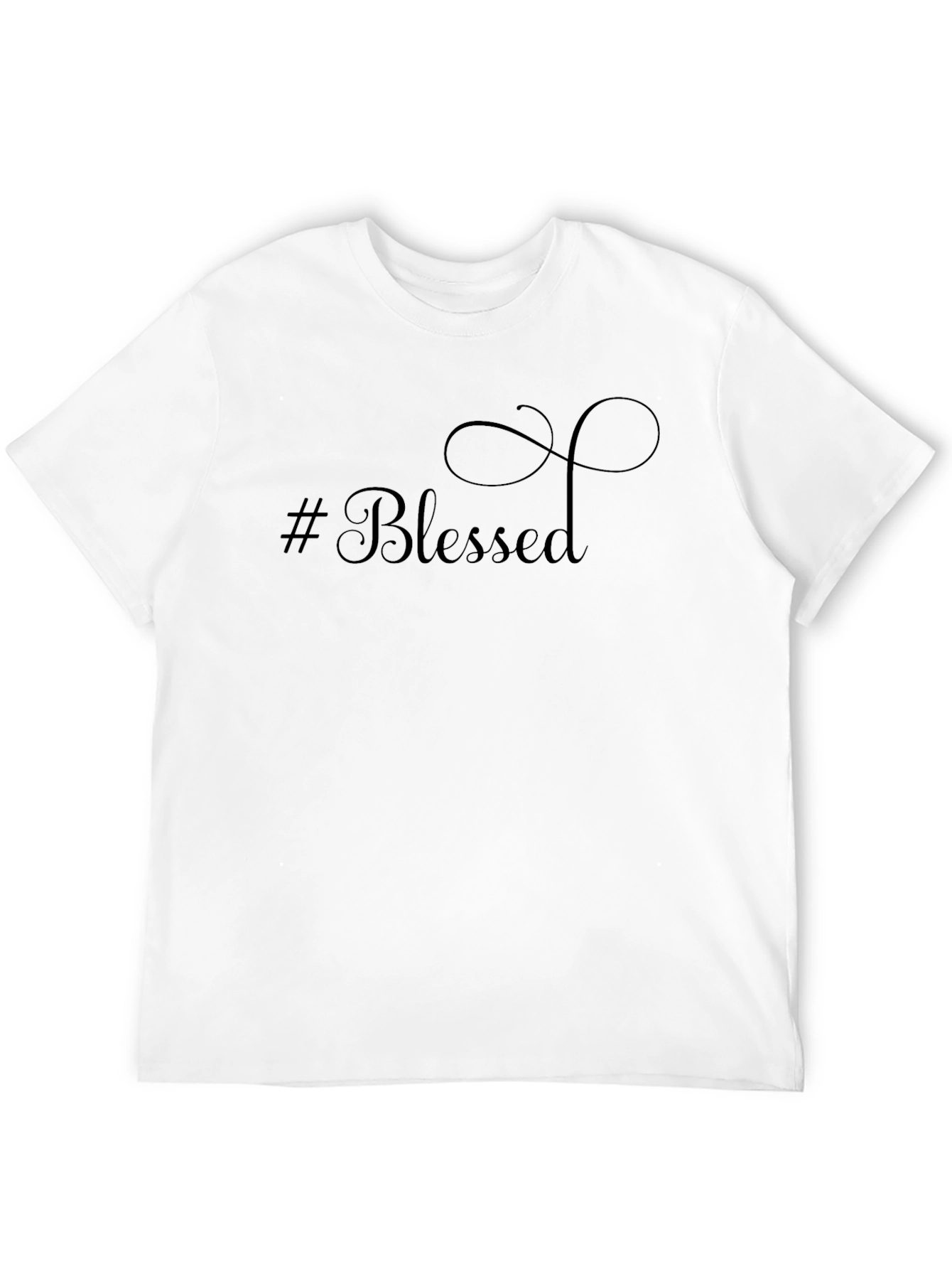 #Blessed Graphic Print T-Shirt - Casual Style