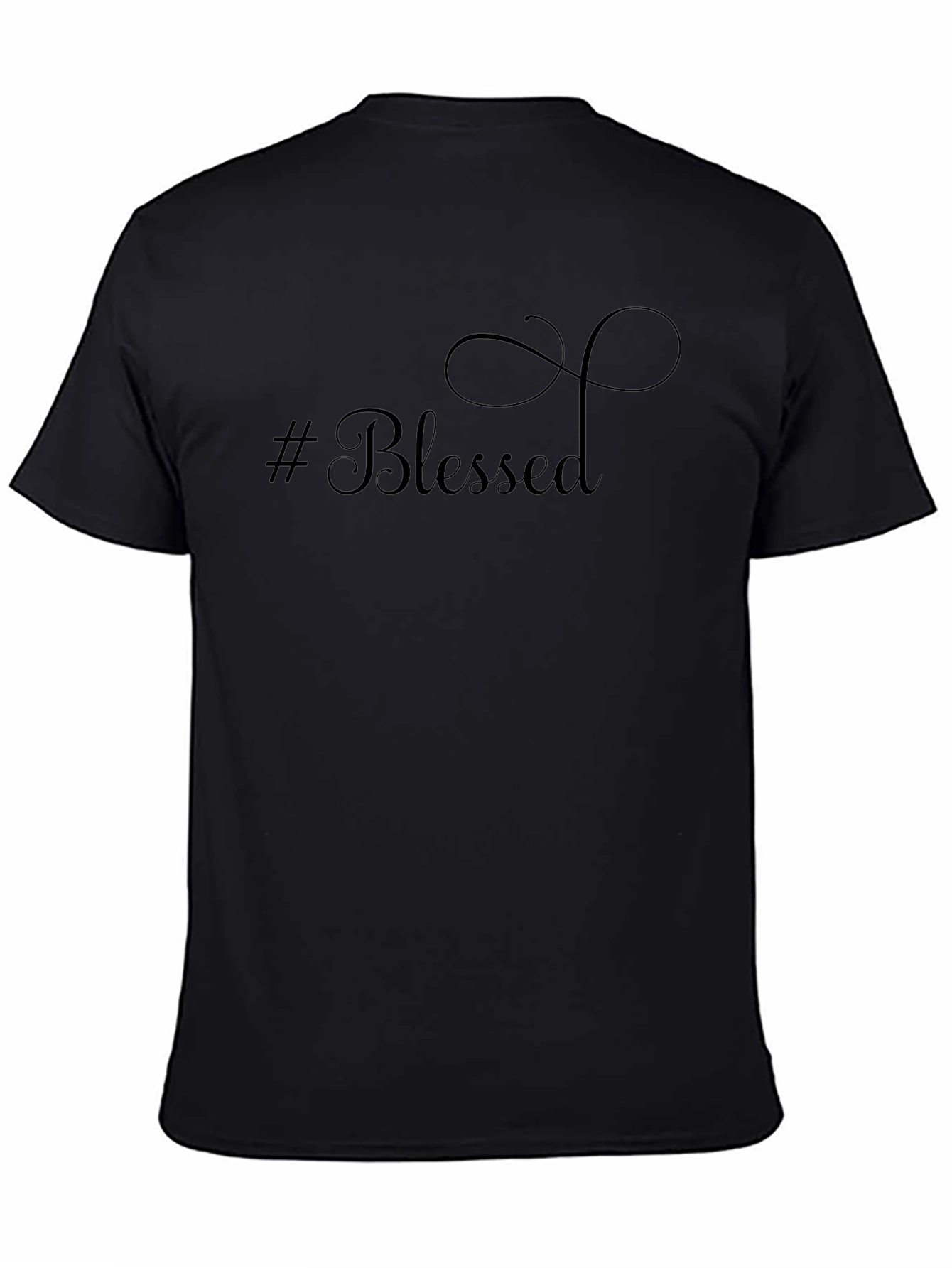 #Blessed Graphic Print T-Shirt - Casual Style