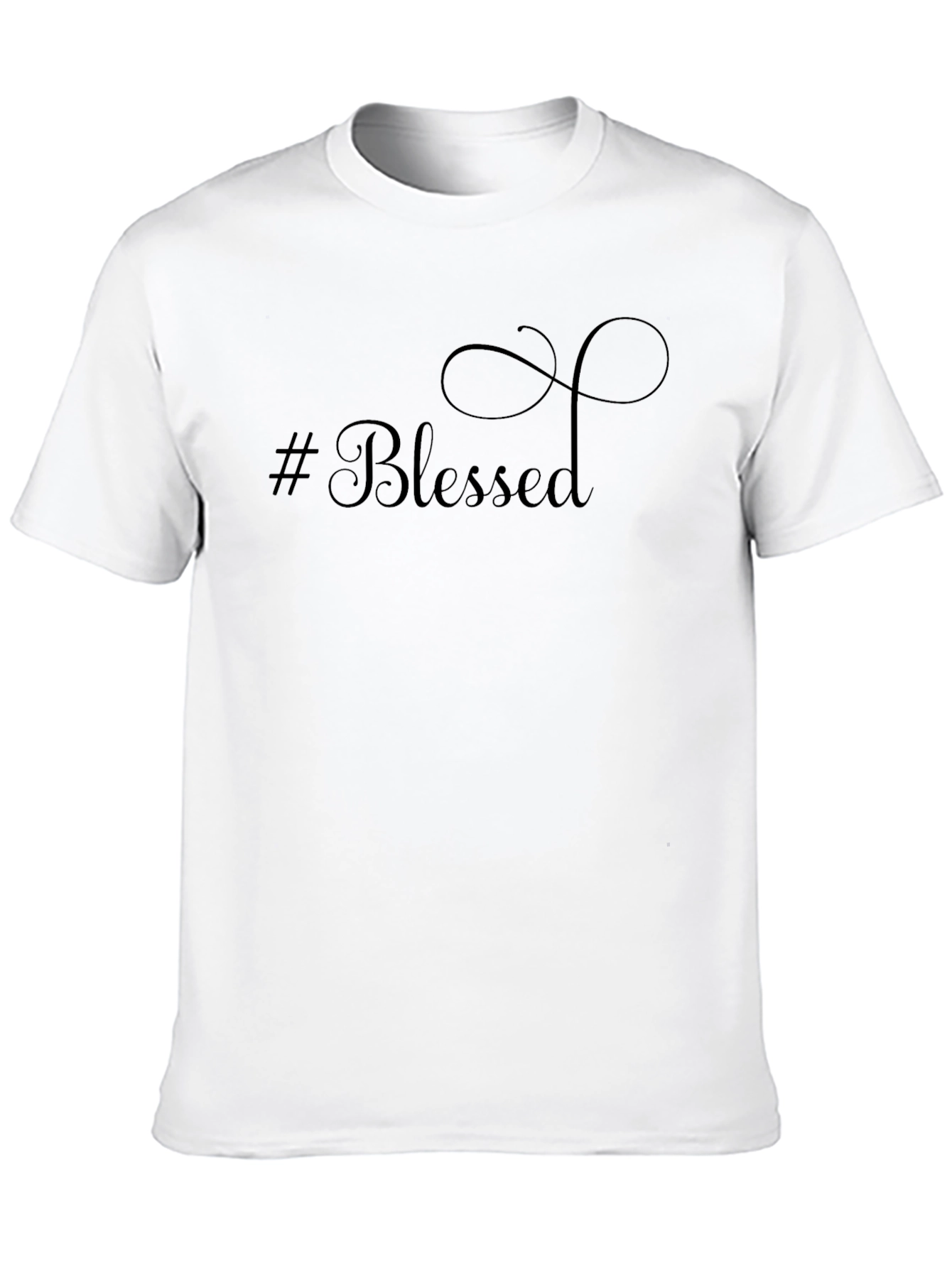 #Blessed Graphic Print T-Shirt - Casual Style