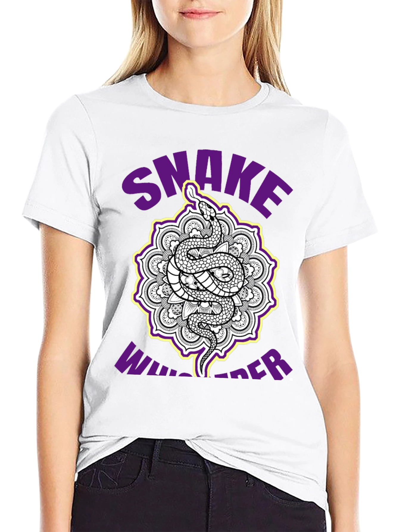 Snake Whisperer Graphic Tee - Unique Mandala Design