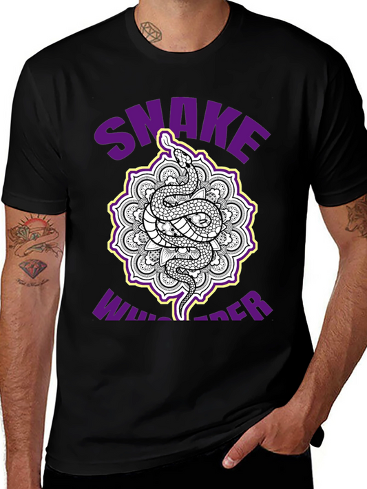 Snake Whisperer Graphic Tee - Unique Mandala Design
