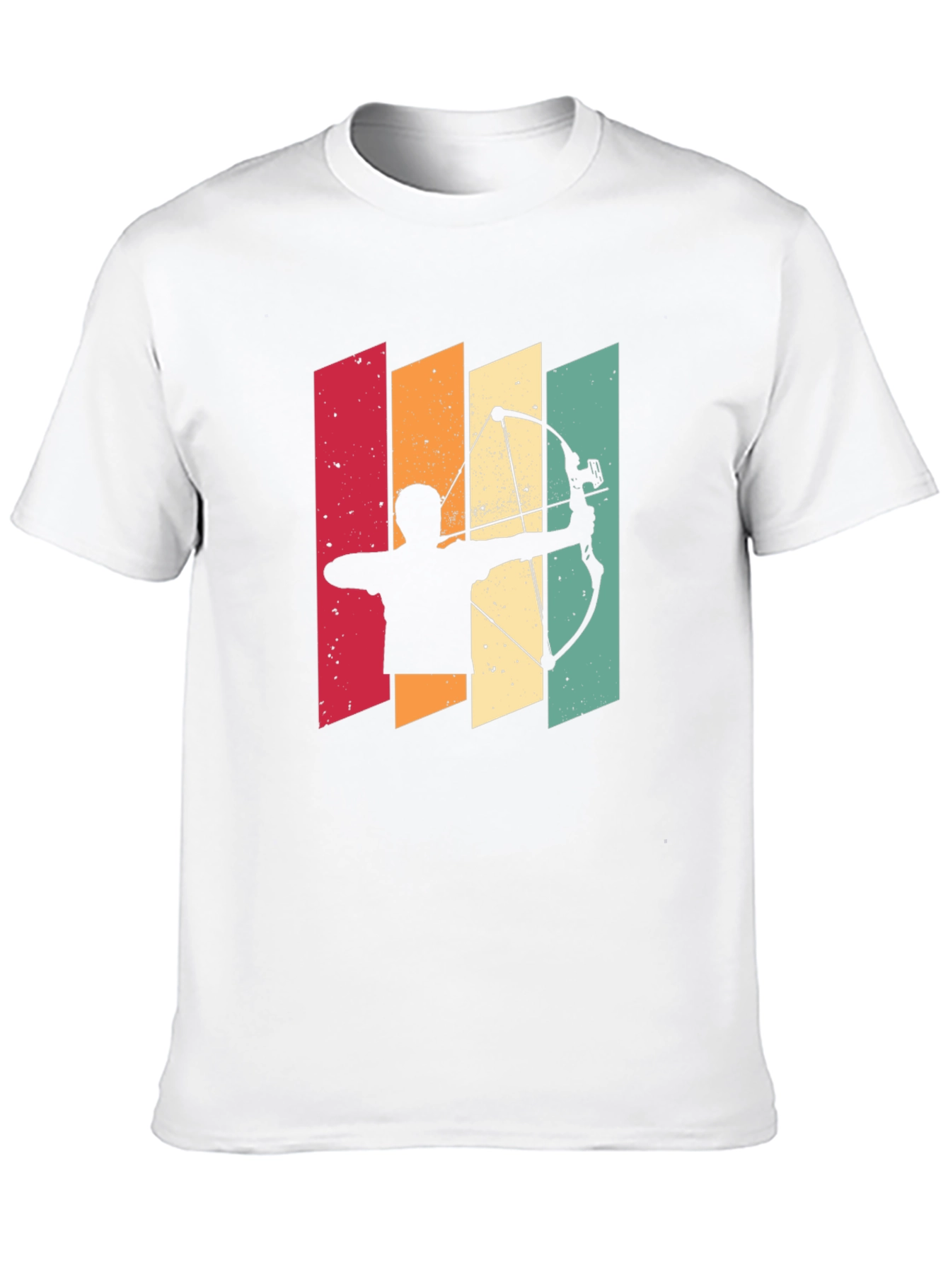 Archery Silhouette Retro Style Graphic Tee