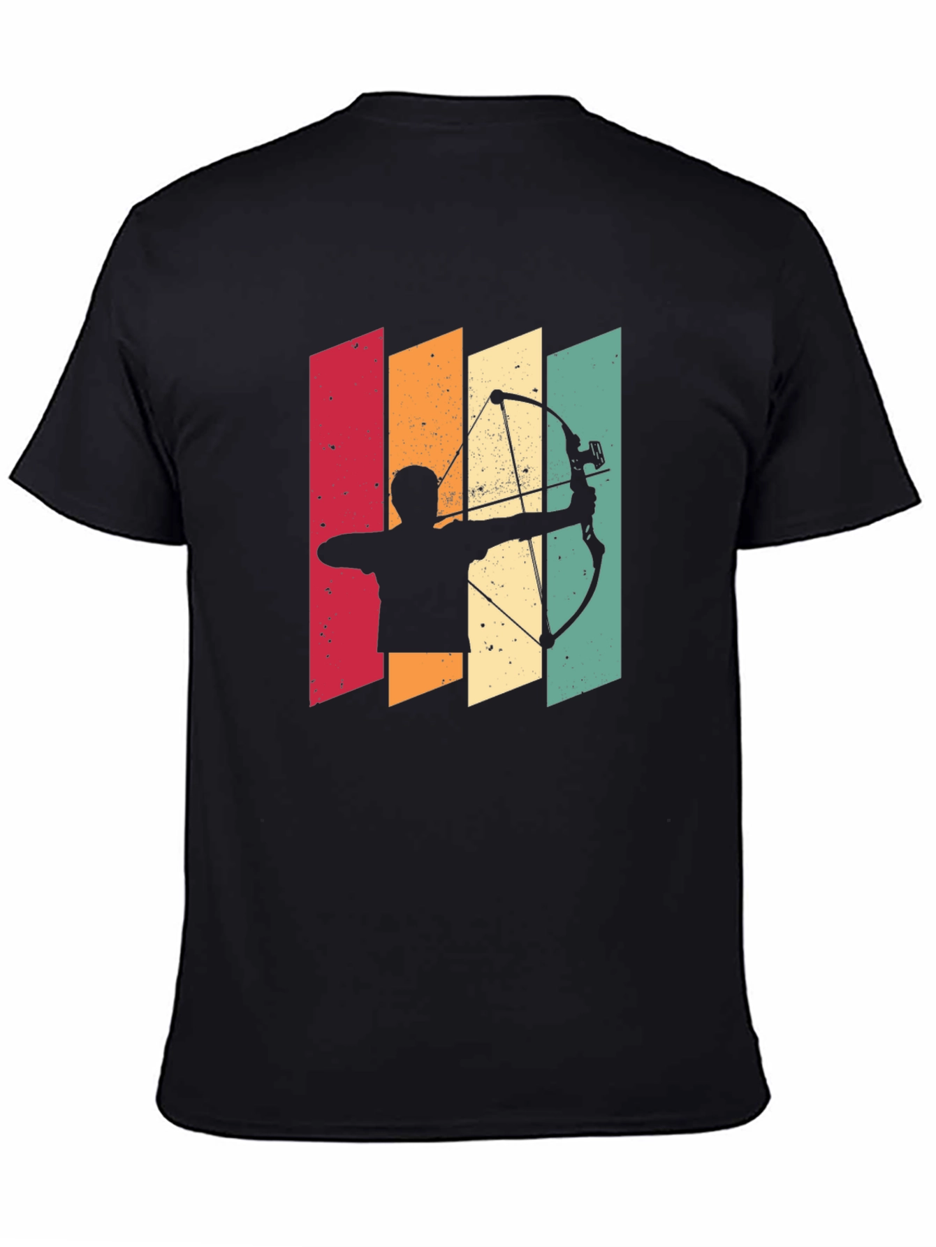 Archery Silhouette Retro Style Graphic Tee