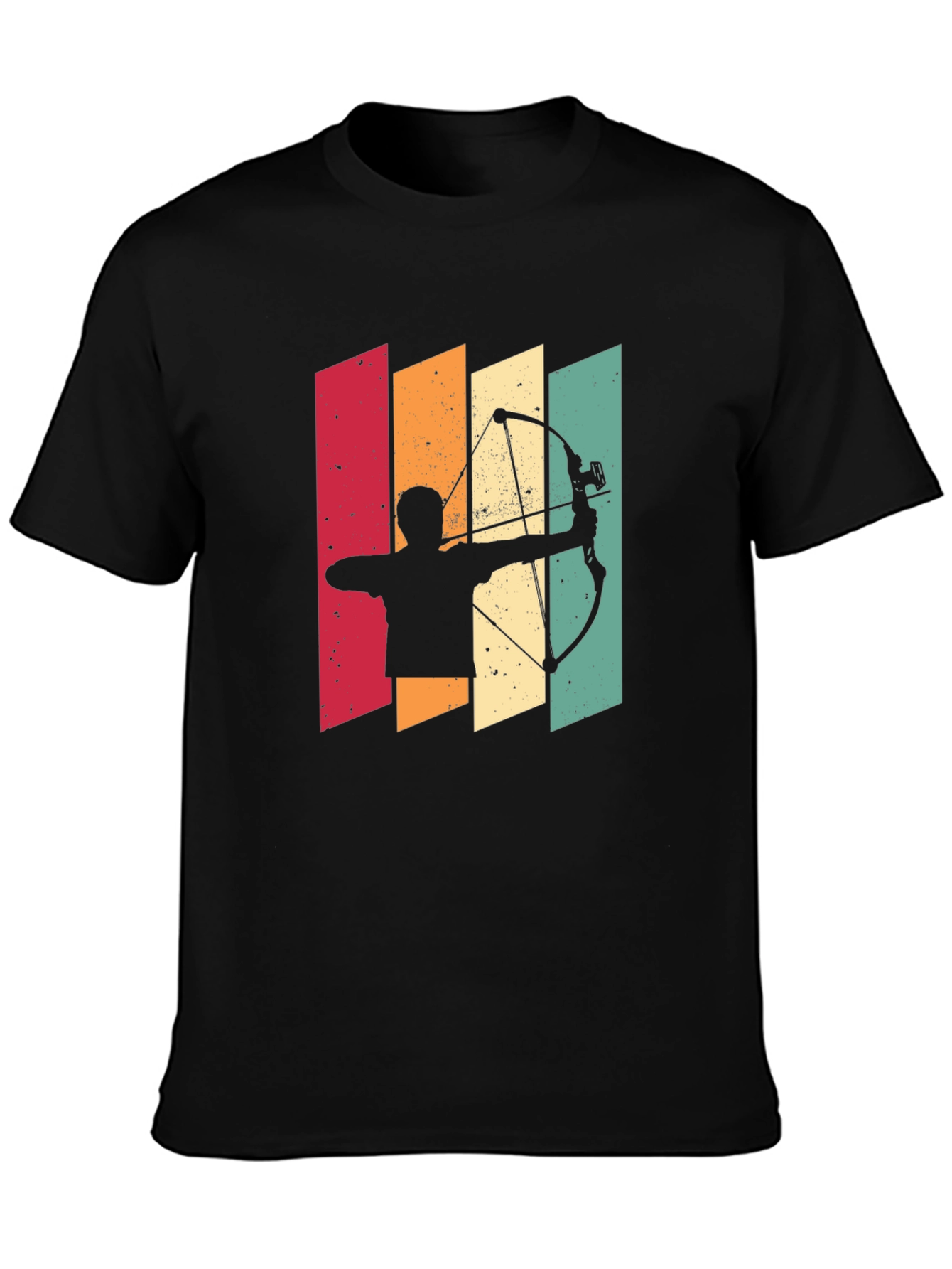 Archery Silhouette Retro Style Graphic Tee