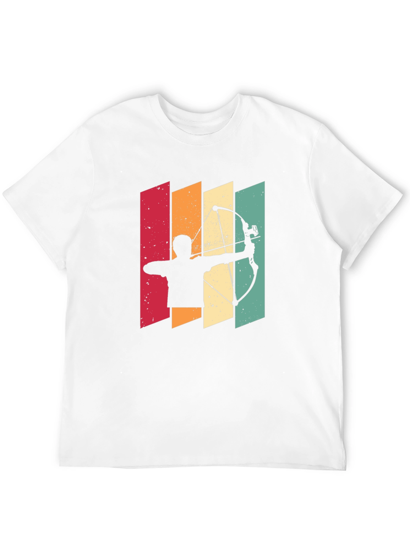Archery Silhouette Retro Style Graphic Tee