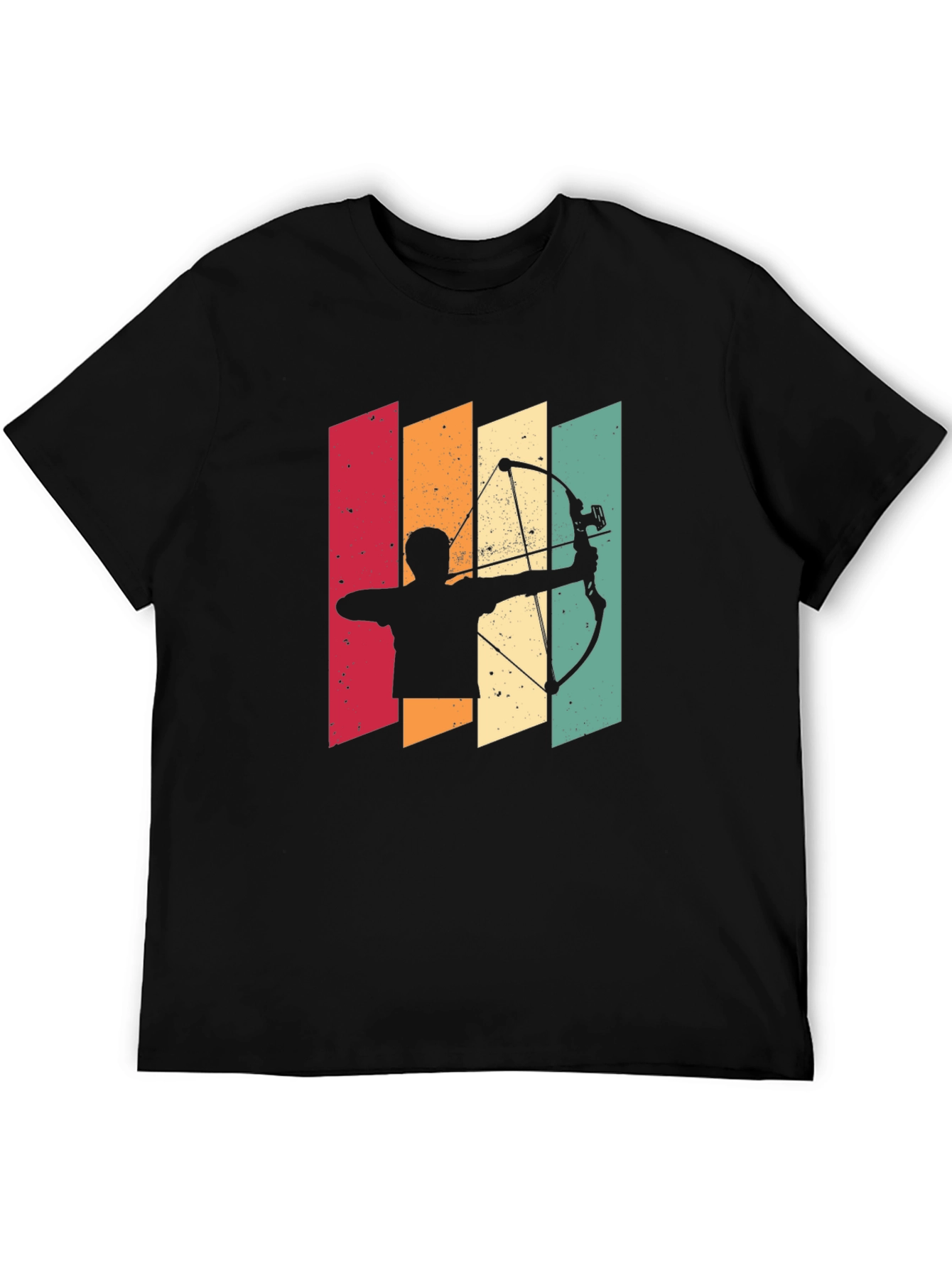 Archery Silhouette Retro Style Graphic Tee