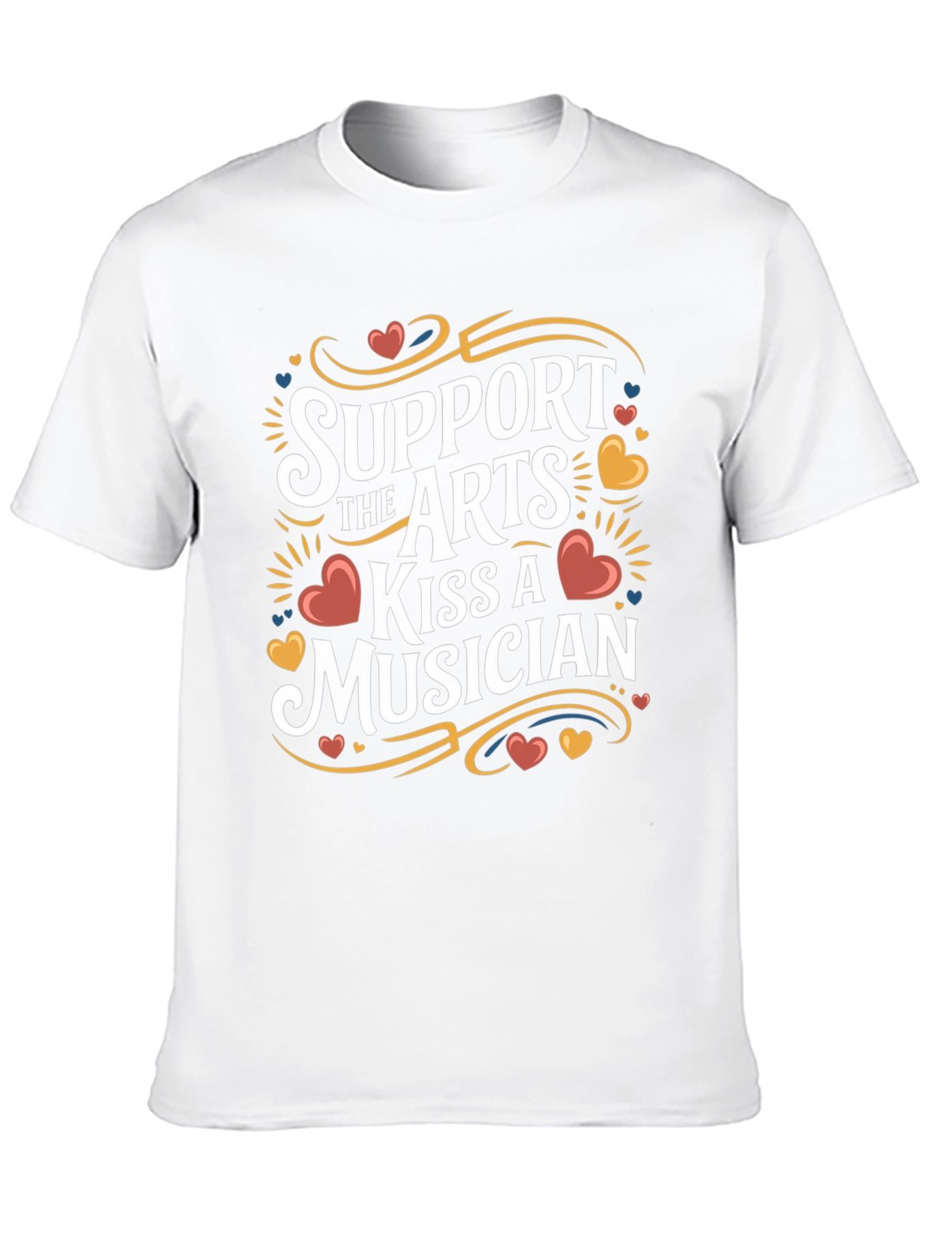 Support The Arts Kiss A Musician Graphic T-Shirt