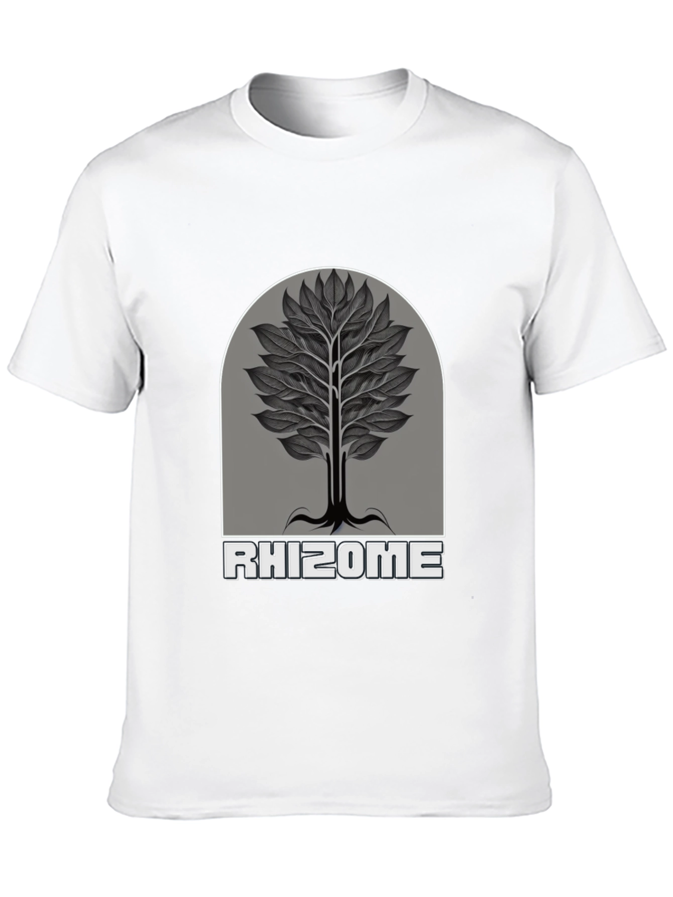 Rhizome Tree Graphic Print Black T-Shirt