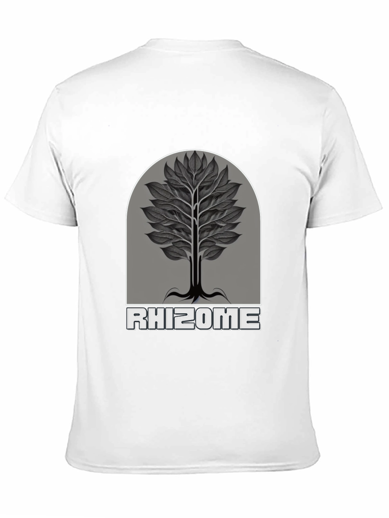 Rhizome Tree Graphic Print Black T-Shirt