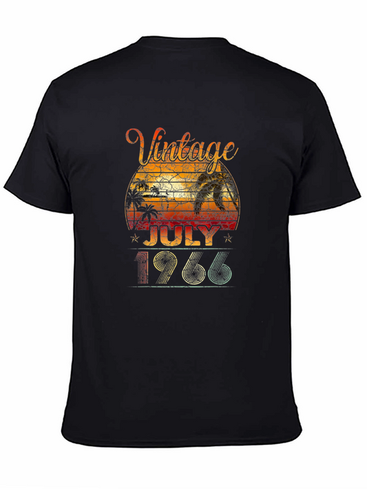 Vintage July 1966 Black Graphic Tee