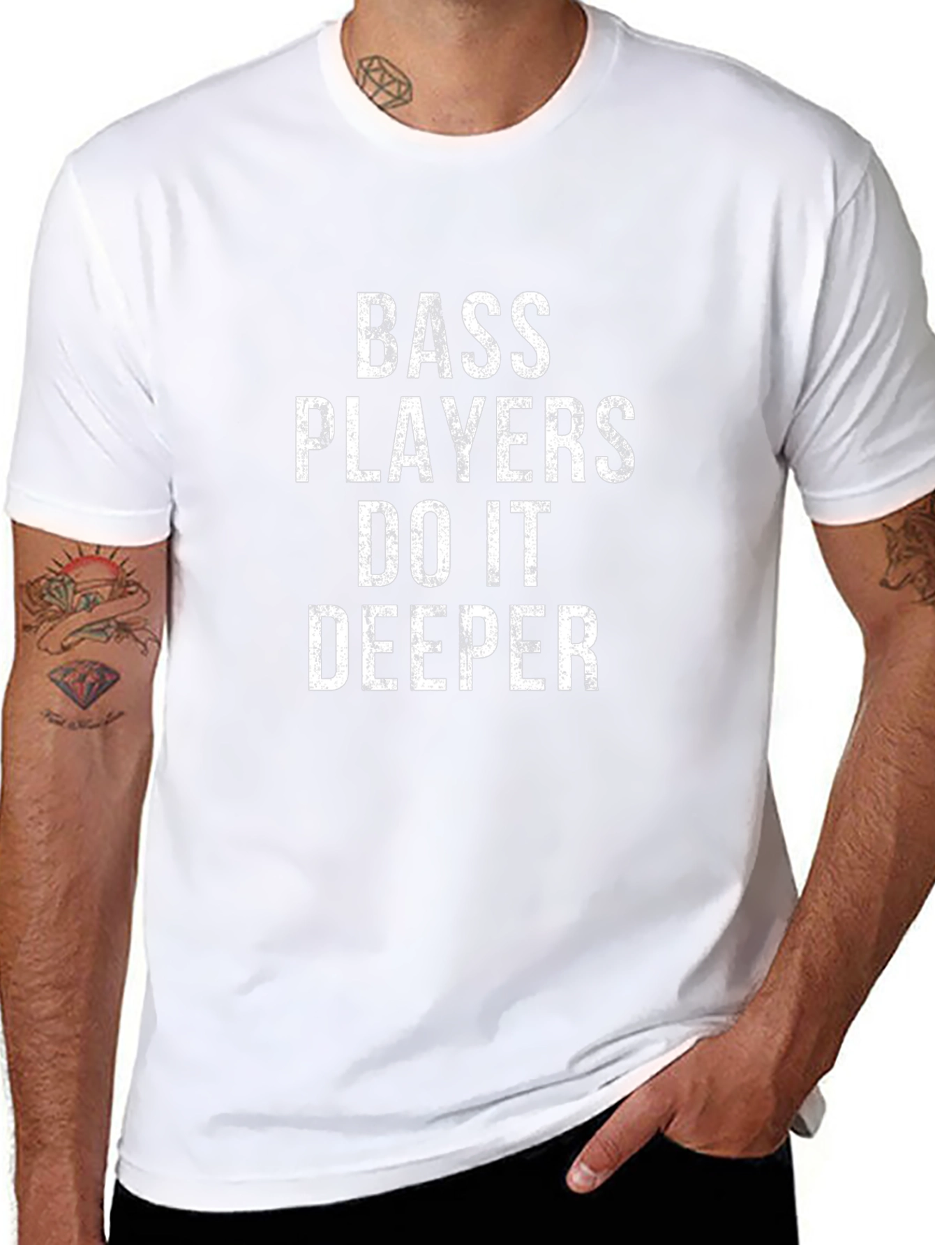 Bass Players Do It Deeper Black T-Shirt