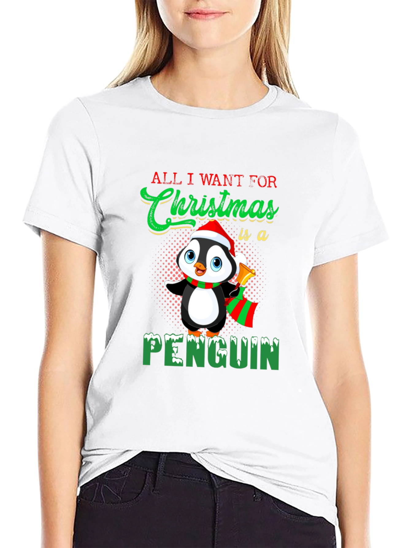 Christmas Penguin T-Shirt: All I Want For Christmas!