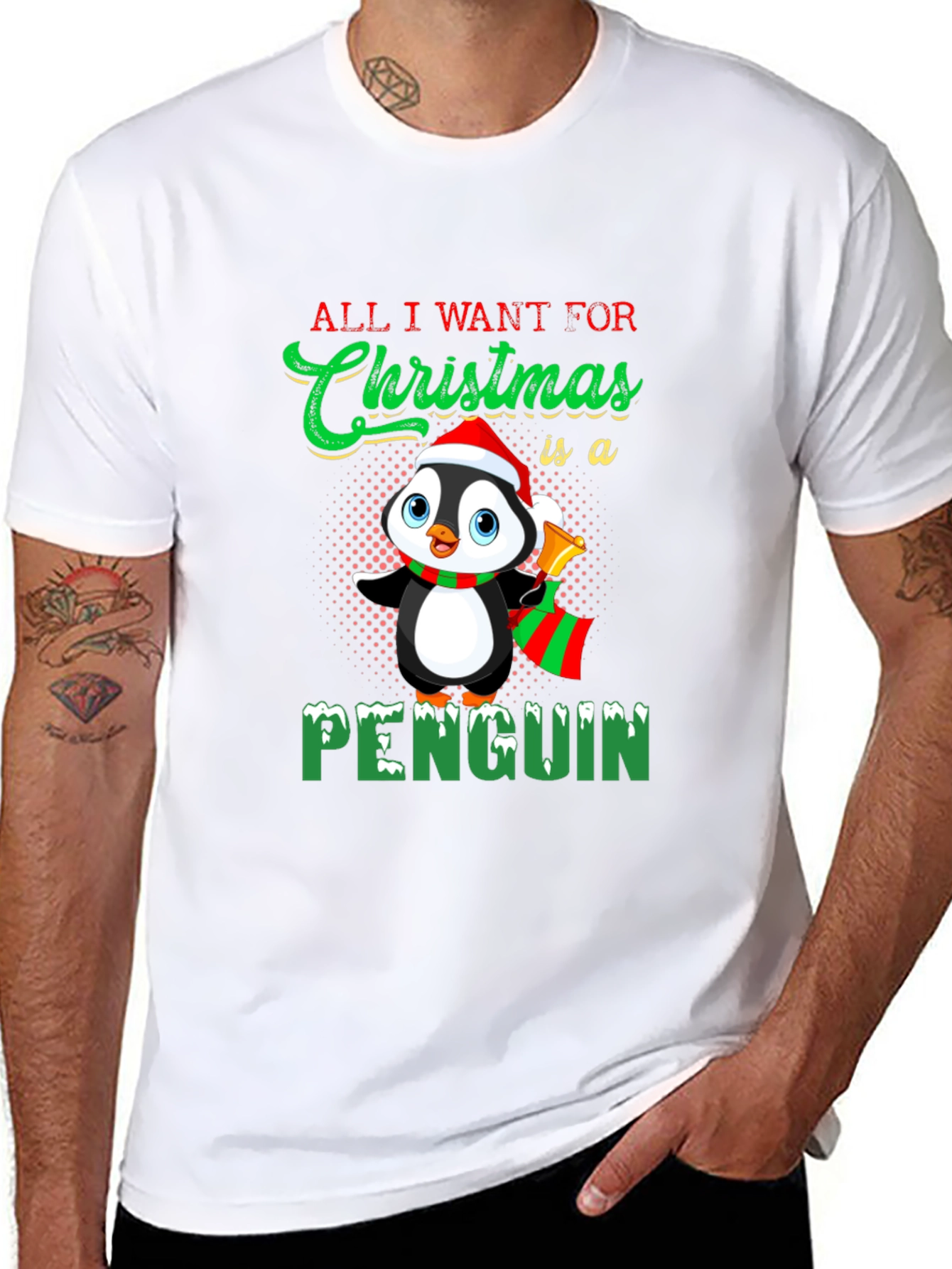 Christmas Penguin T-Shirt: All I Want For Christmas!