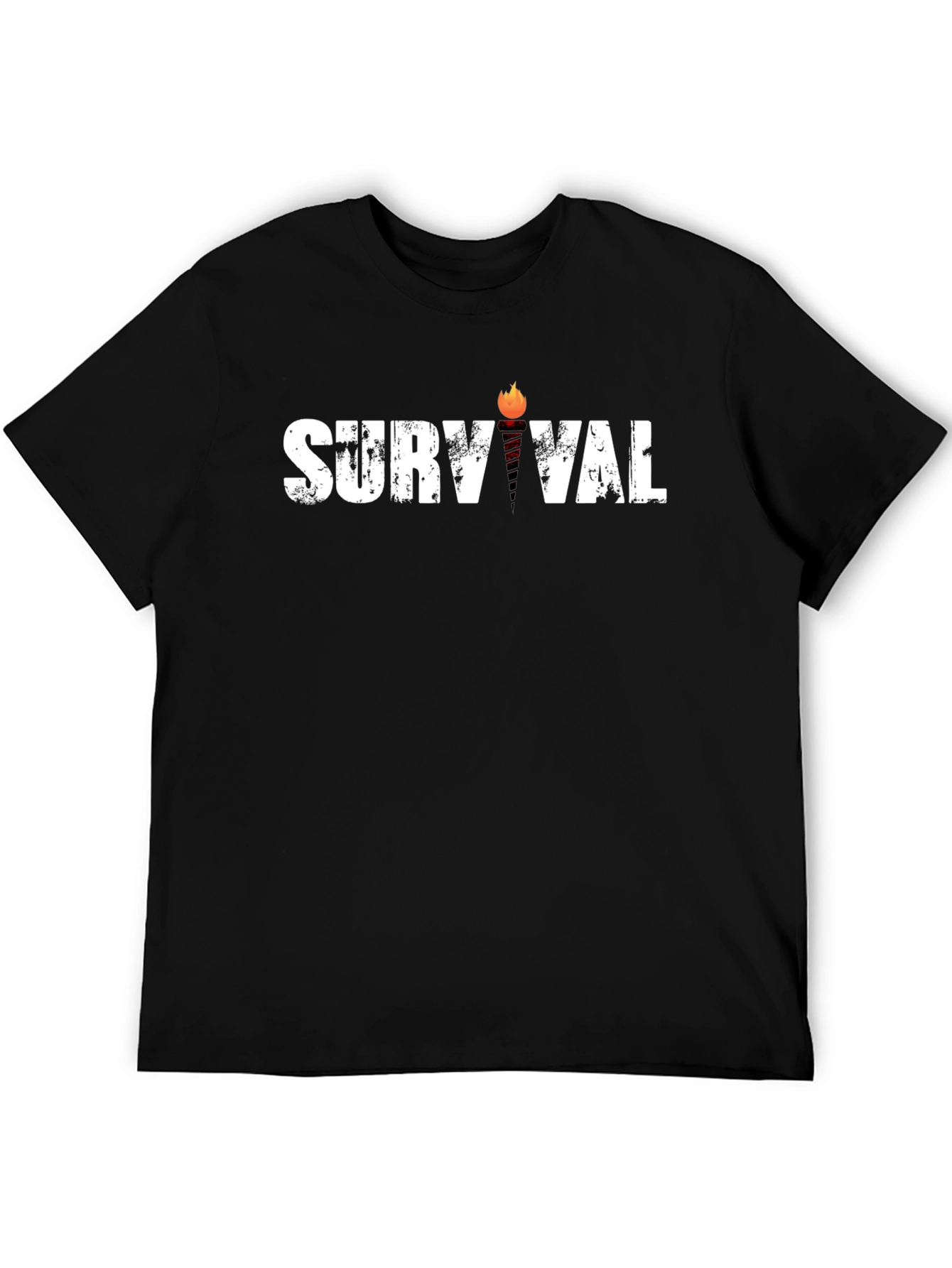 Survival Graphic Tee - Black Cotton Blend
