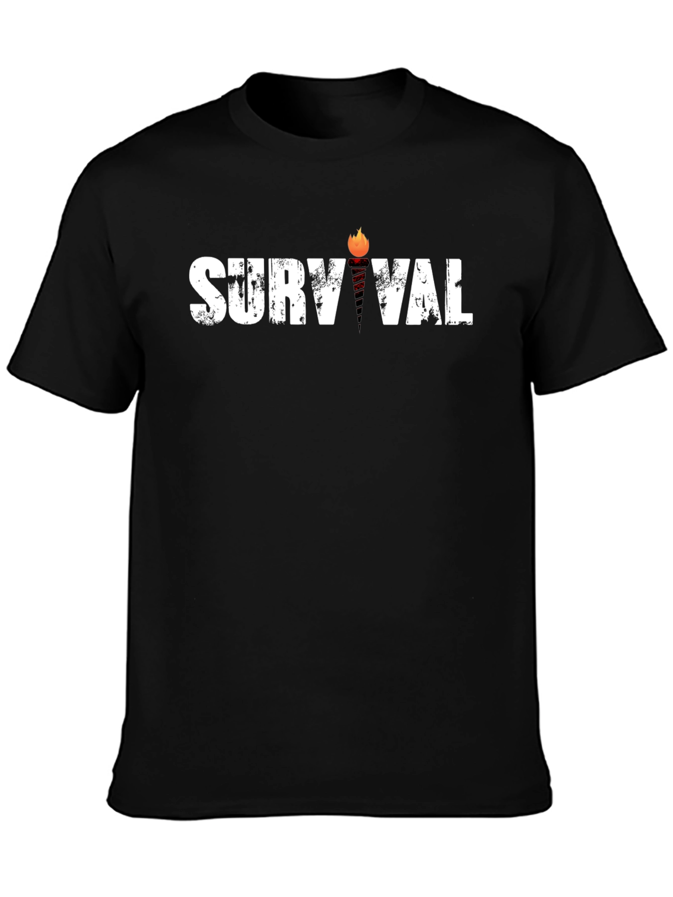Survival Graphic Tee - Black Cotton Blend